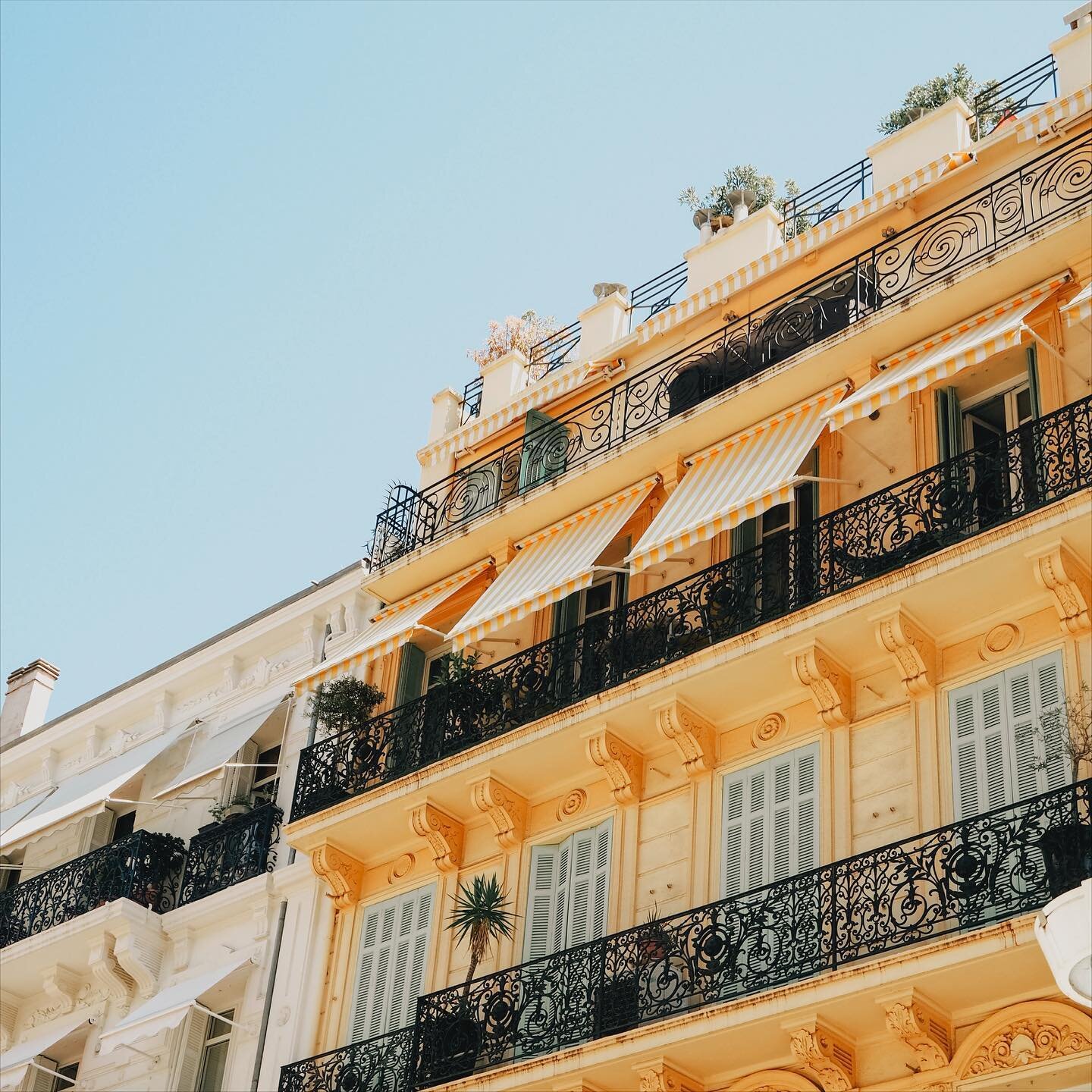 Timeless elegance meets azure charm: the essence of Cannes captured in its architectural fa&ccedil;ades. Ornate balconies and pastel shutters are your perfect invite to the C&ocirc;te d'Azur's dolce vita. 

&mdash;&mdash;&mdash;&mdash;&mdash;&mdash;
