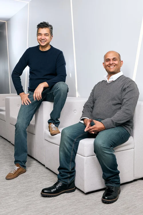 Two Austin professionals photographed together