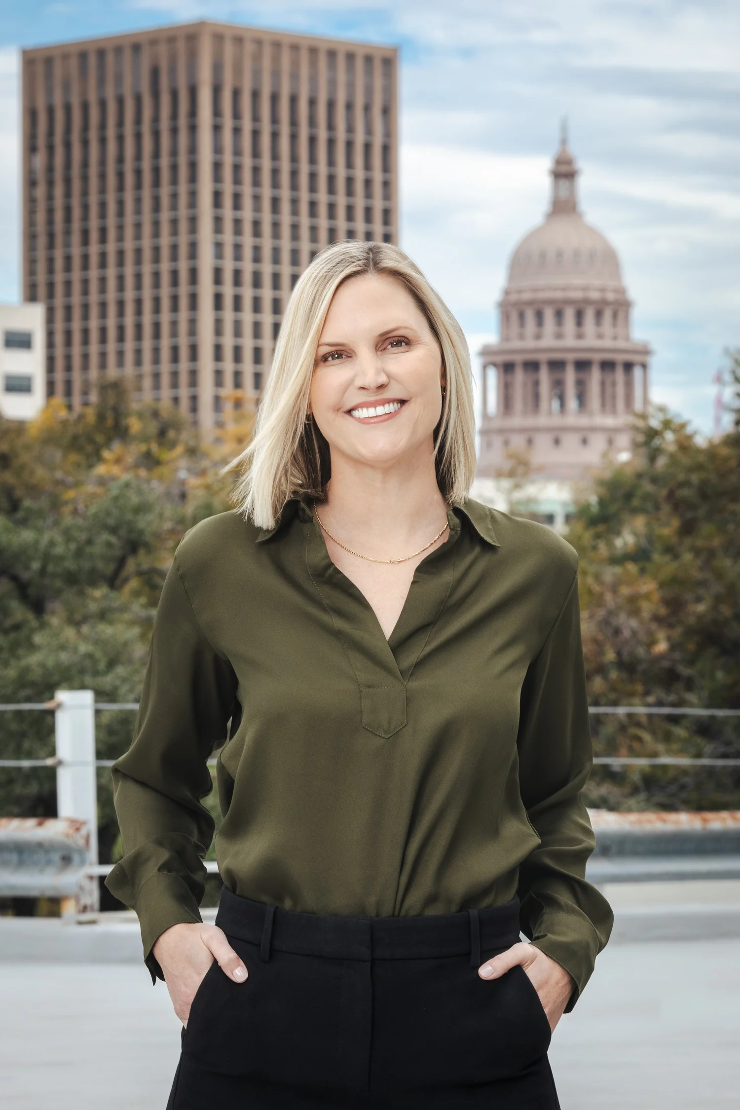 Environmental executive portrait for Millan and Company with the Texas Capitol behind