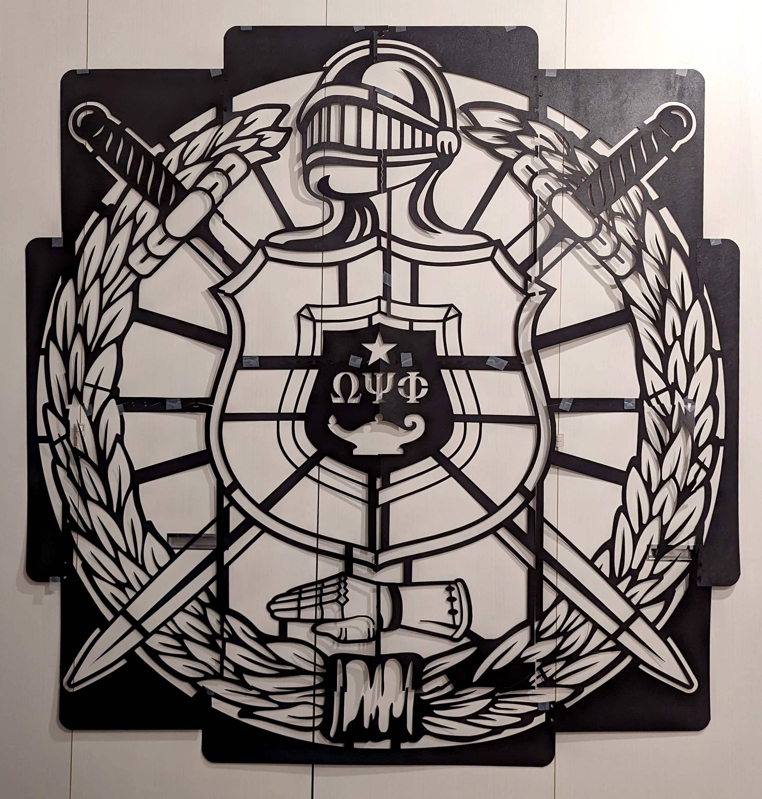 Crest Sign Rectangle Crest Stencil Sign — Kim Reynolds – Artist and Designer