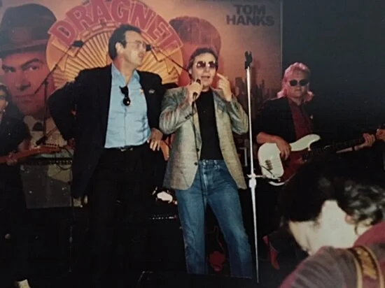 (L-R) Dan Aykroyd, Delbert McClinton and Terry McBride at the MTV World Premiere Party for the movie Dragnet featuring Tom Hanks