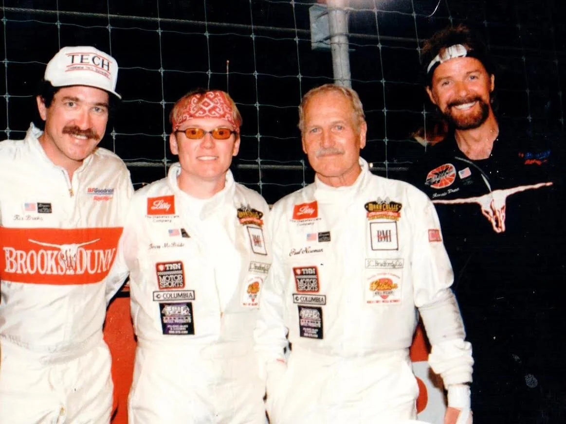 (l-r)- Kix Brooks, Terry, Paul Newman and Ronnie Dunn