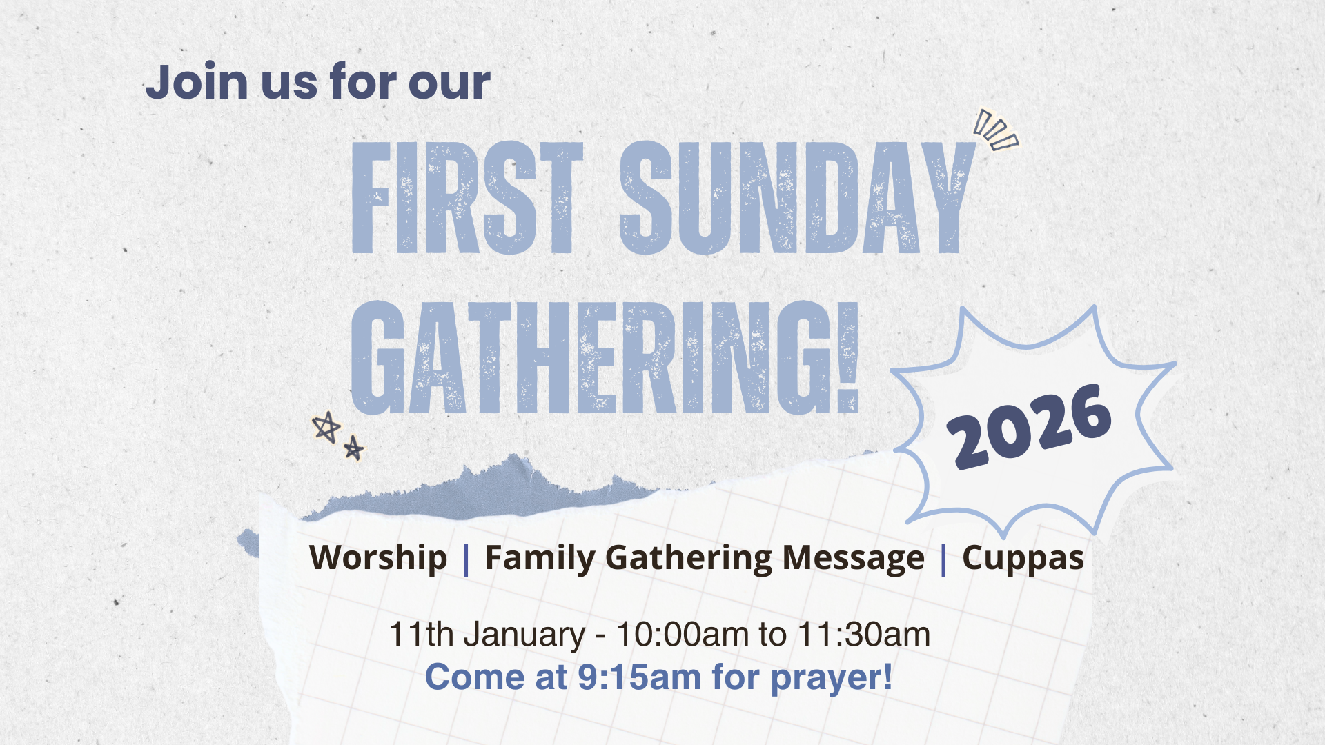 First Sunday Back 2026!