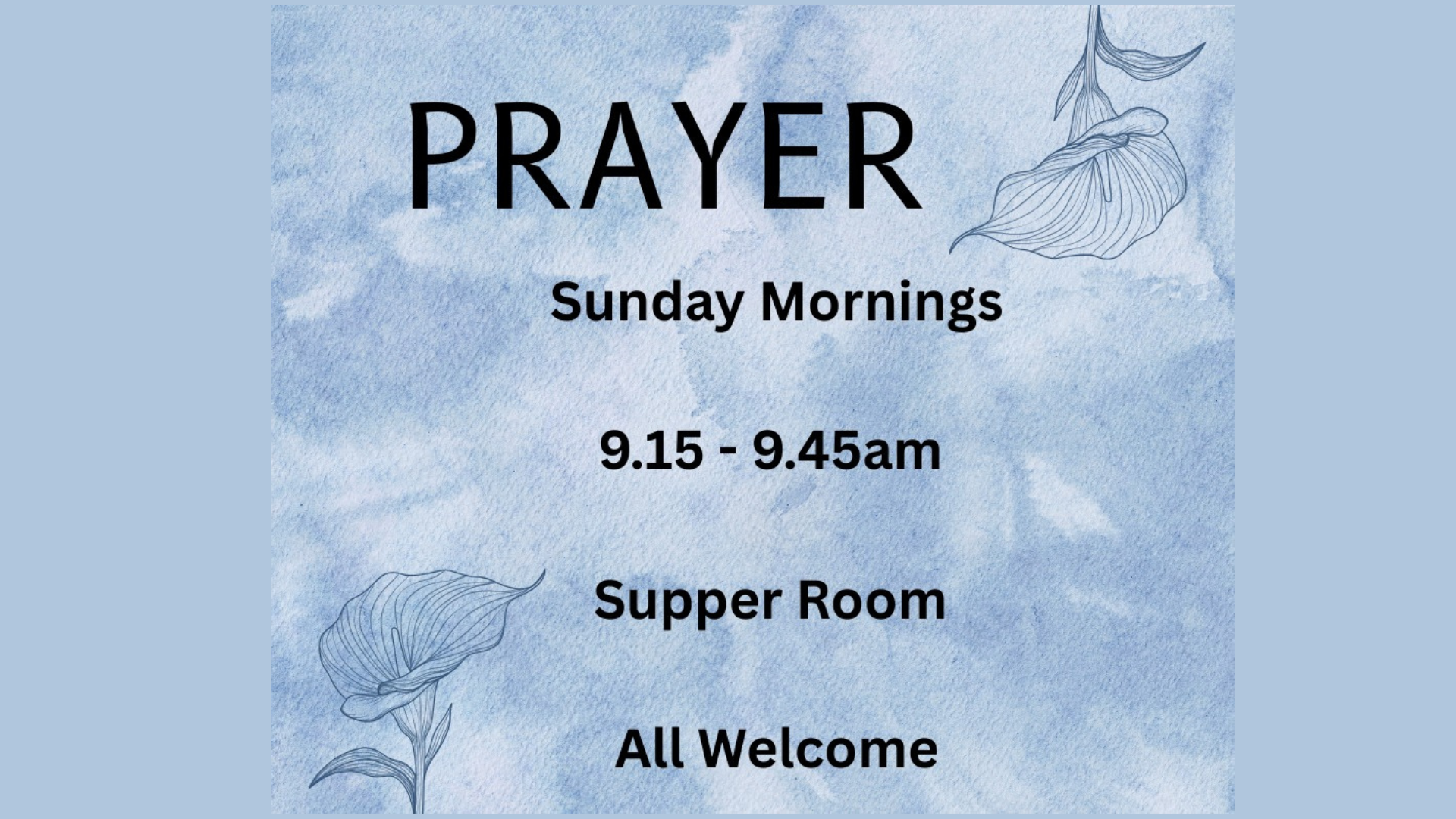 Prayer on Sundays!