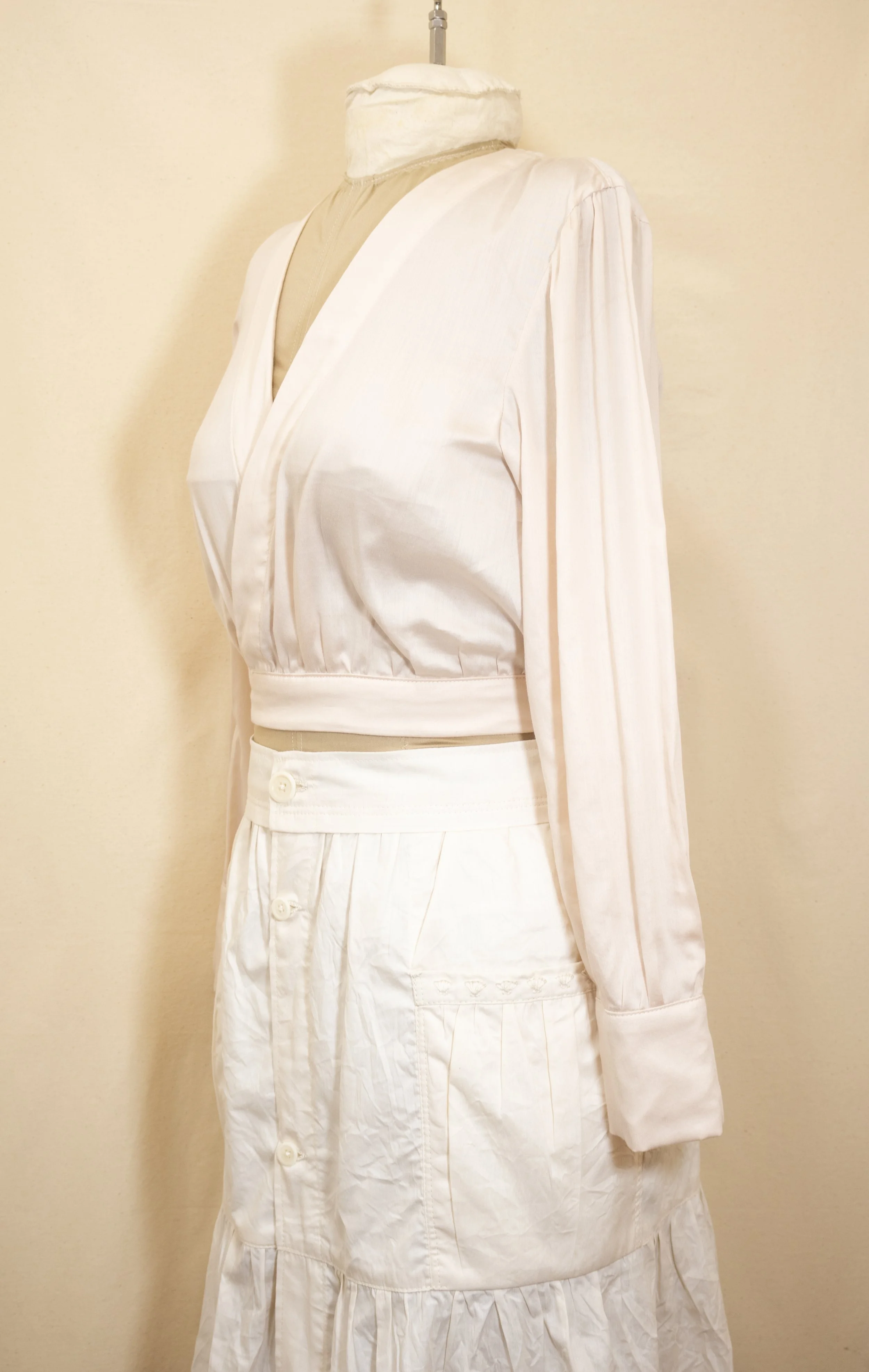 Rosewater Blouse – Belted Waist Wrap Top