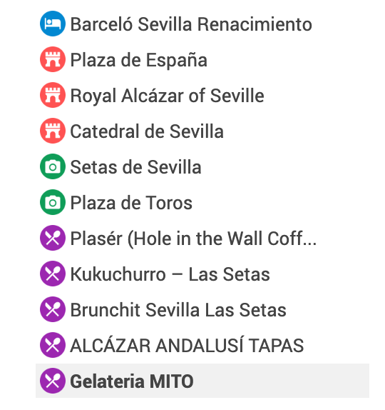 List of Seville Attractions