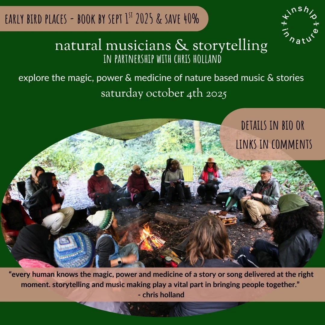 we would like to invite you to this very special workshop we are holding in october for the fourth year running! 

explore the magic, power &amp; medicine of nature based music &amp; stories. 

learn skills, expand story and song repetoire, develop &