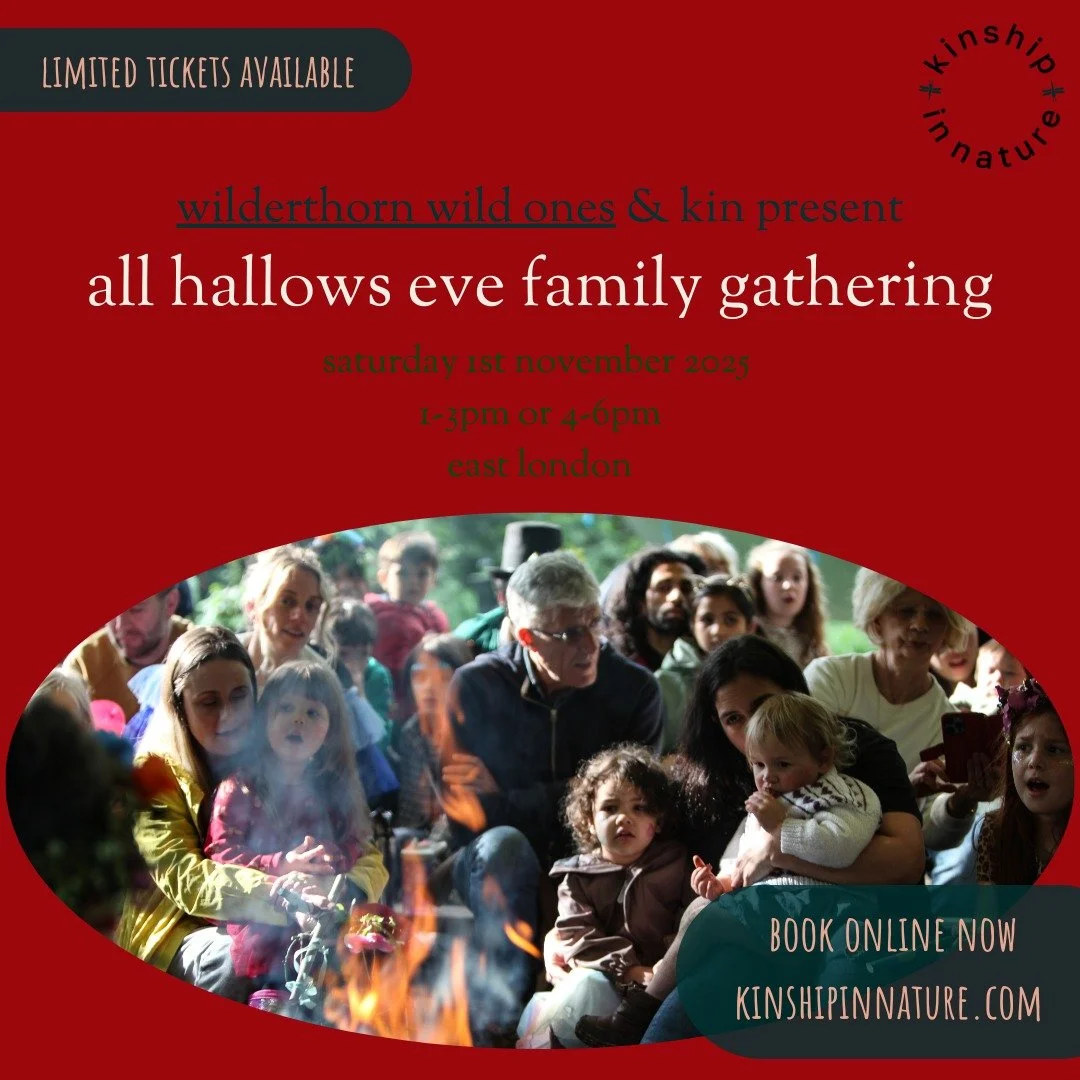 last few tickets available!
we would love you gather with us and @wilderthorn_wildones on ‘all hallows eve’ for our alternative, nature connected 'halloween' event in the forest with storytelling, live music, crafts, fire, ceremony and f