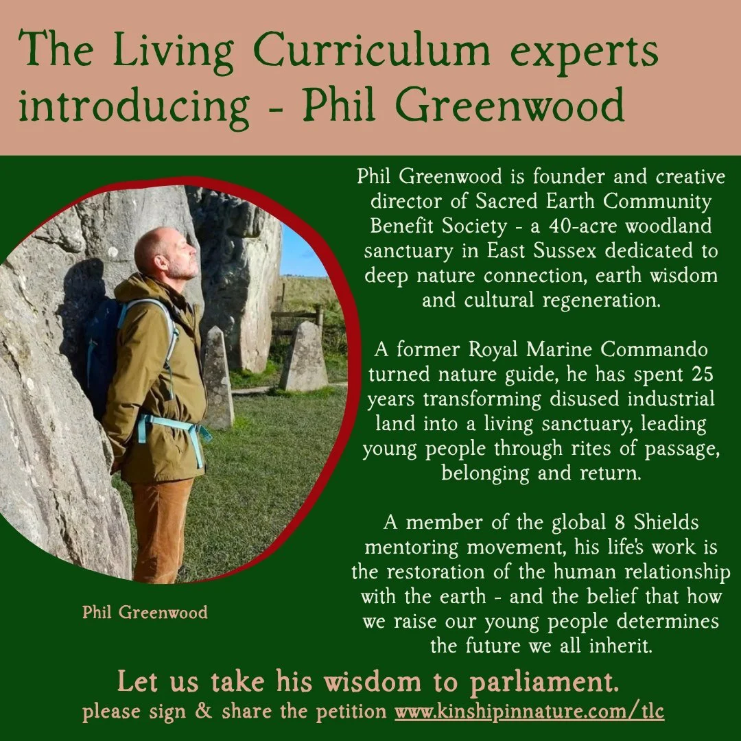 We have launched a campaign to embed kinship, nature &amp; play into every child's education - The Living Curriculum.

Our Wisdom Keepers are the people who have spent decades knowing, proving &amp; living this. As the Government reviews the national
