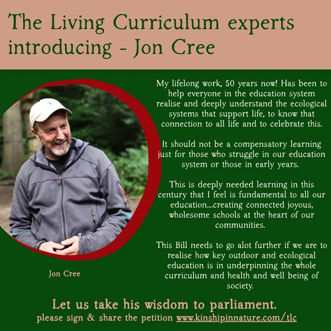 We have launched a campaign to embed kinship, nature &amp; play into every child's education - The Living Curriculum.

Our Wisdom Keepers are the people who have spent decades knowing, proving &amp; living this. As the Government reviews the national