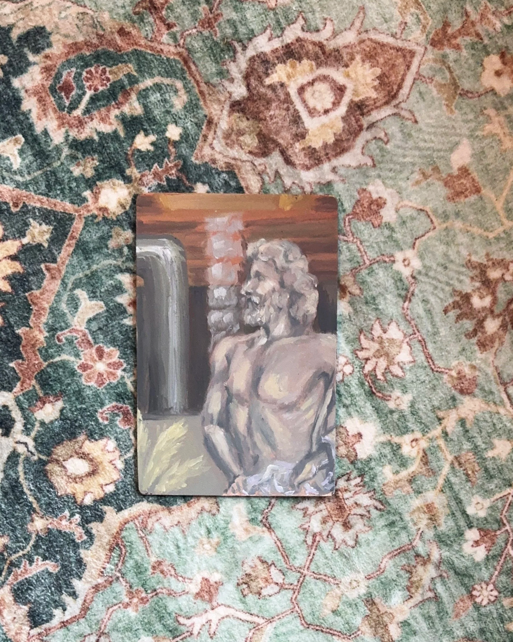 La Estatua, Oil on Panel, 5x7" - $50