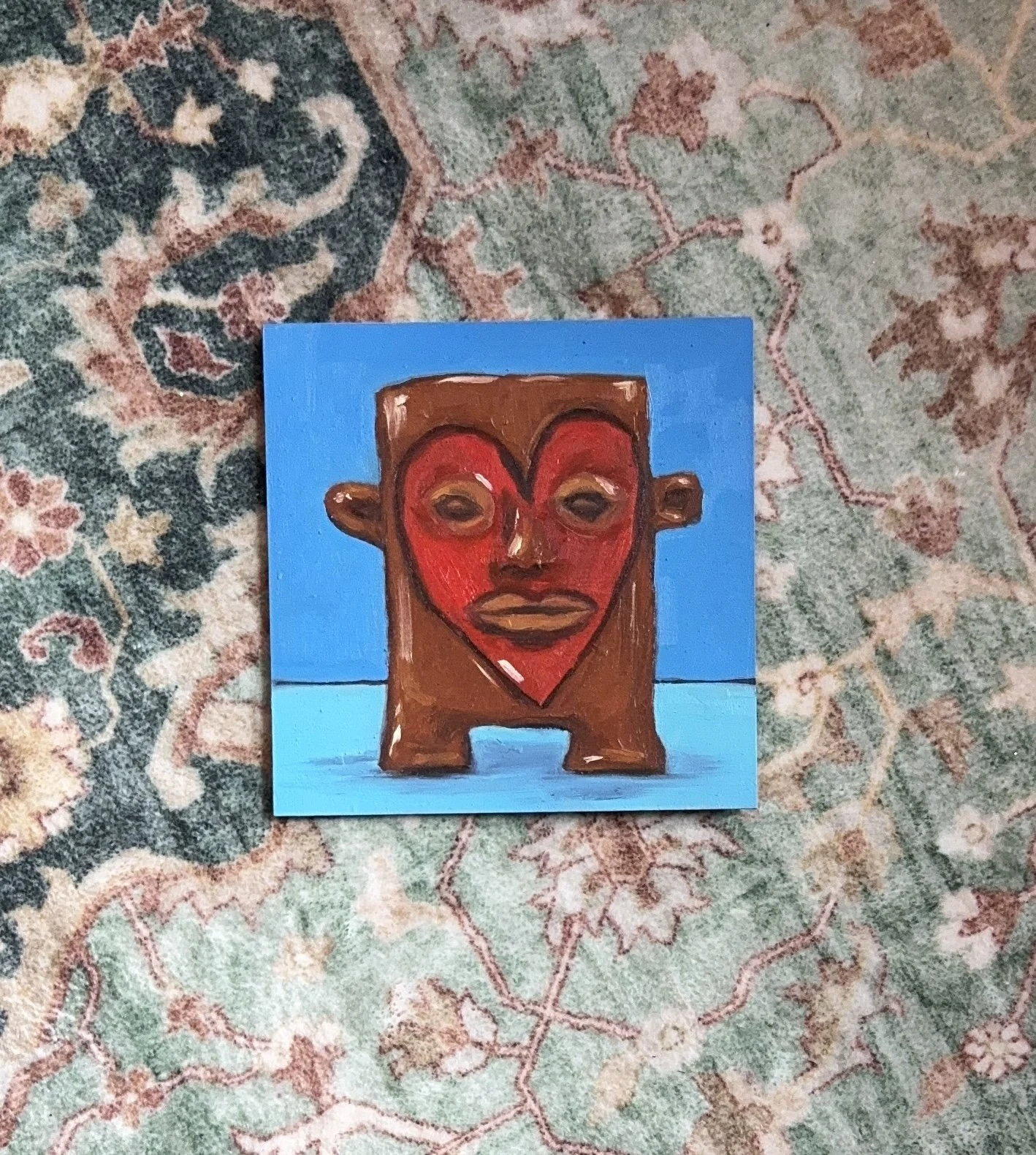 El Mezcal, Oil on Panel, 3x3" - $50