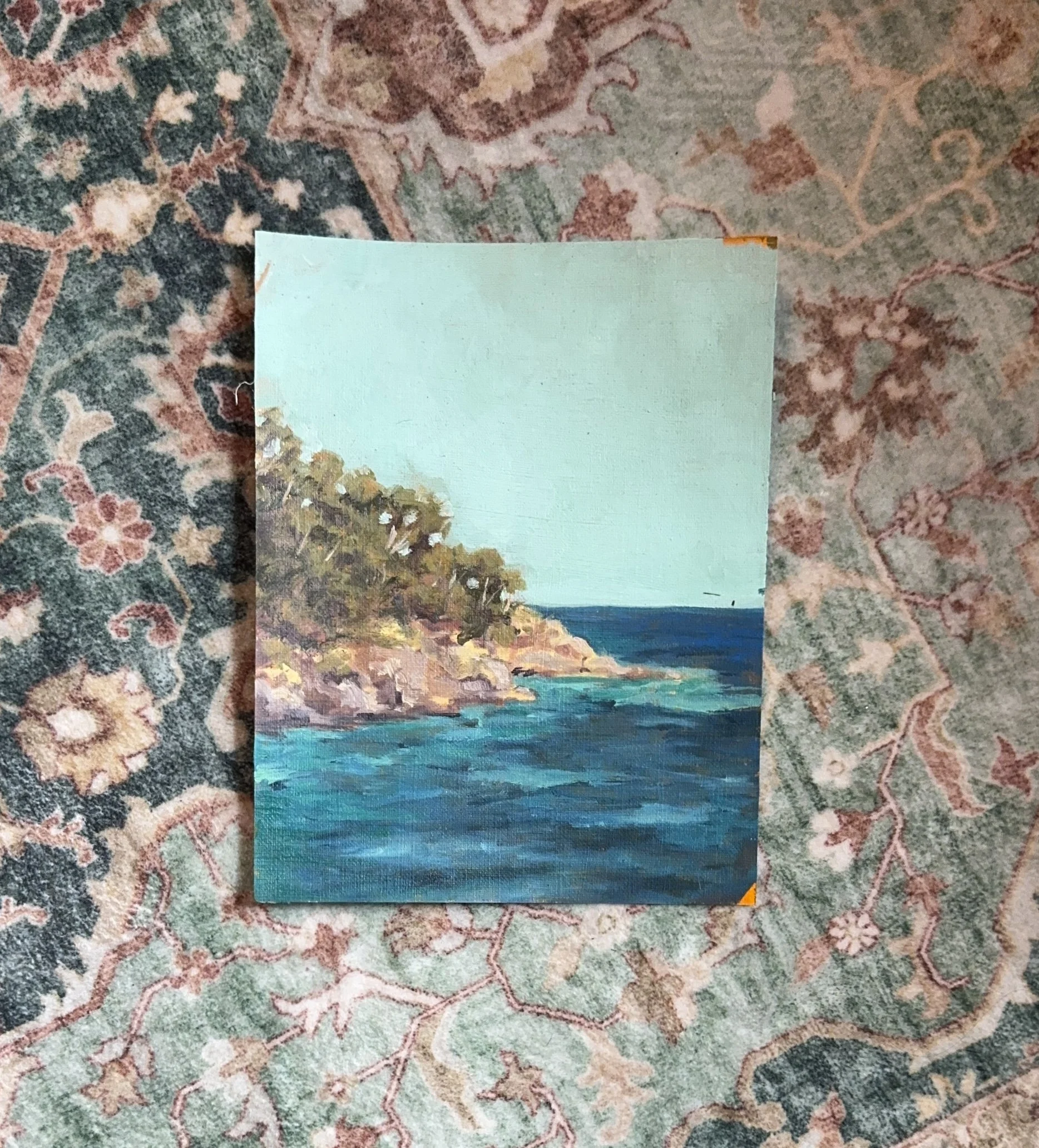La Llagosta, Oil on Paper, 4x6" - $30