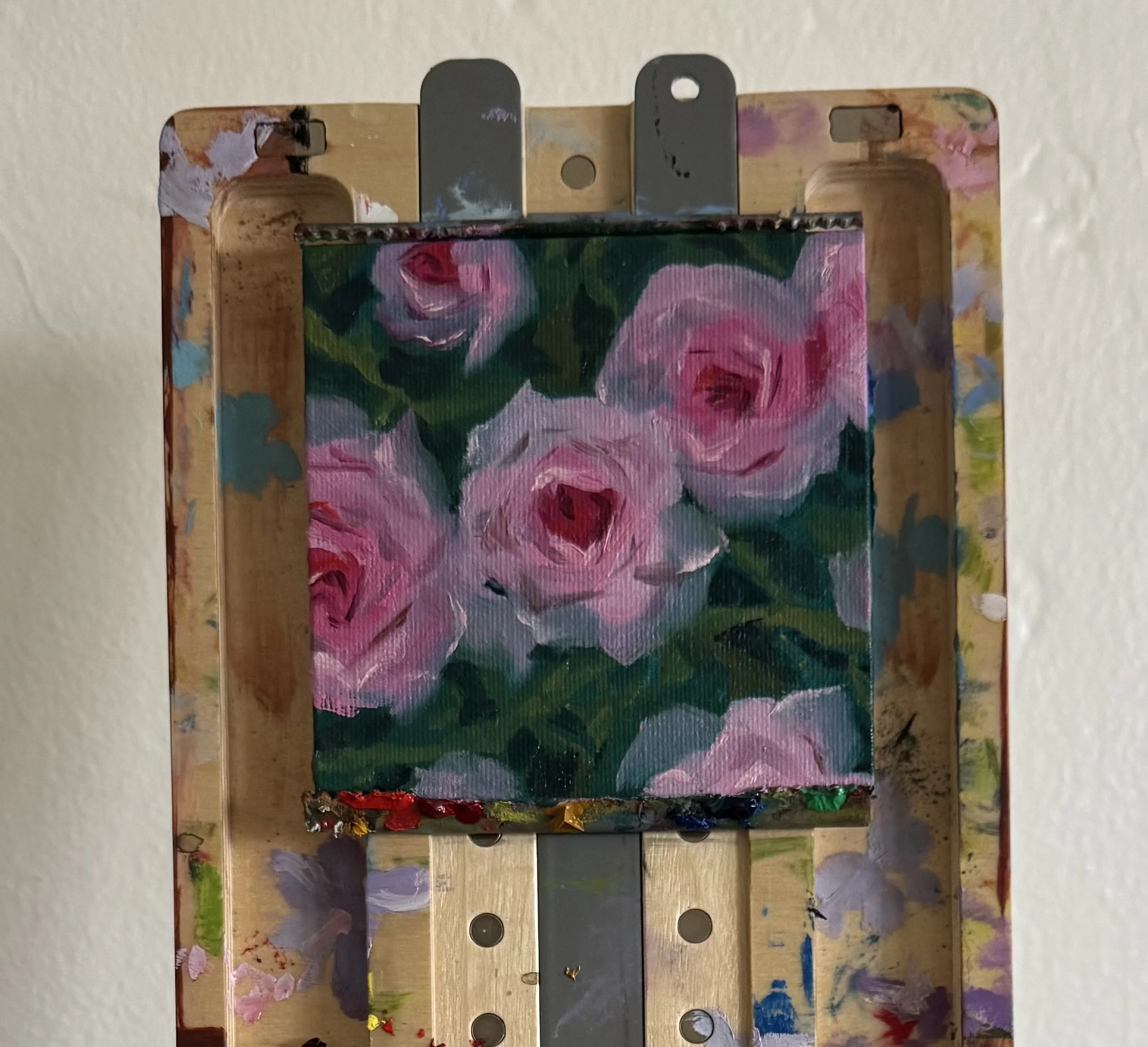 The Garden, Oil on Panel, 3x3" -$50