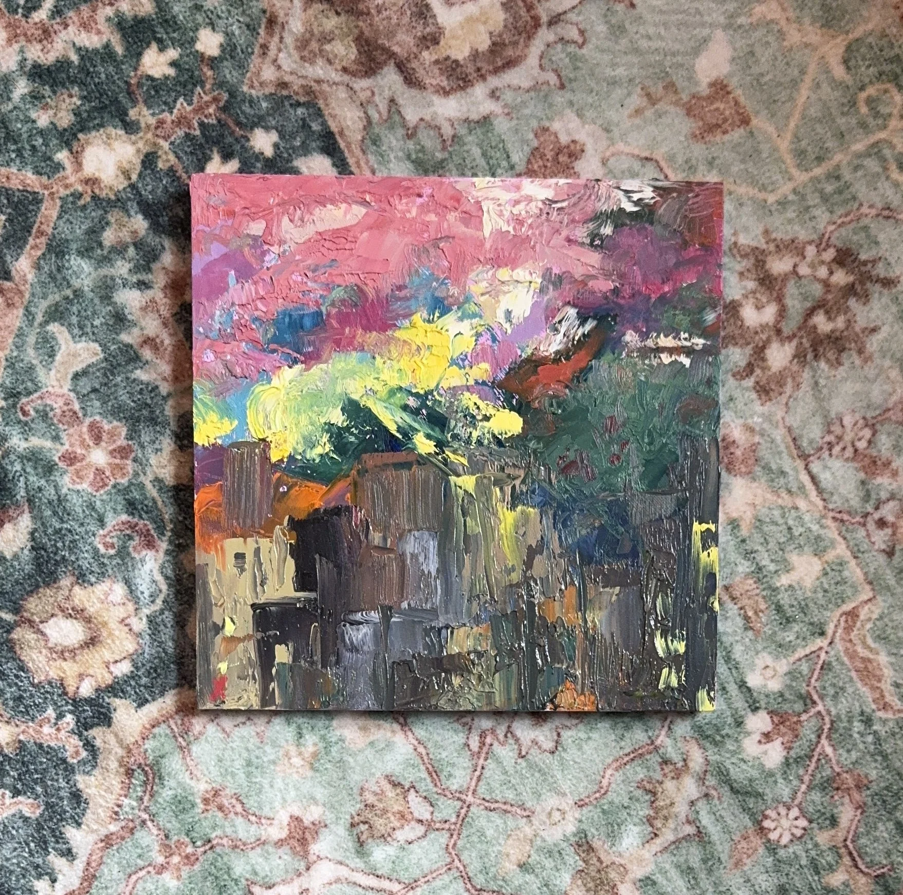 New York, Oil on Panel, 4x4" - $50