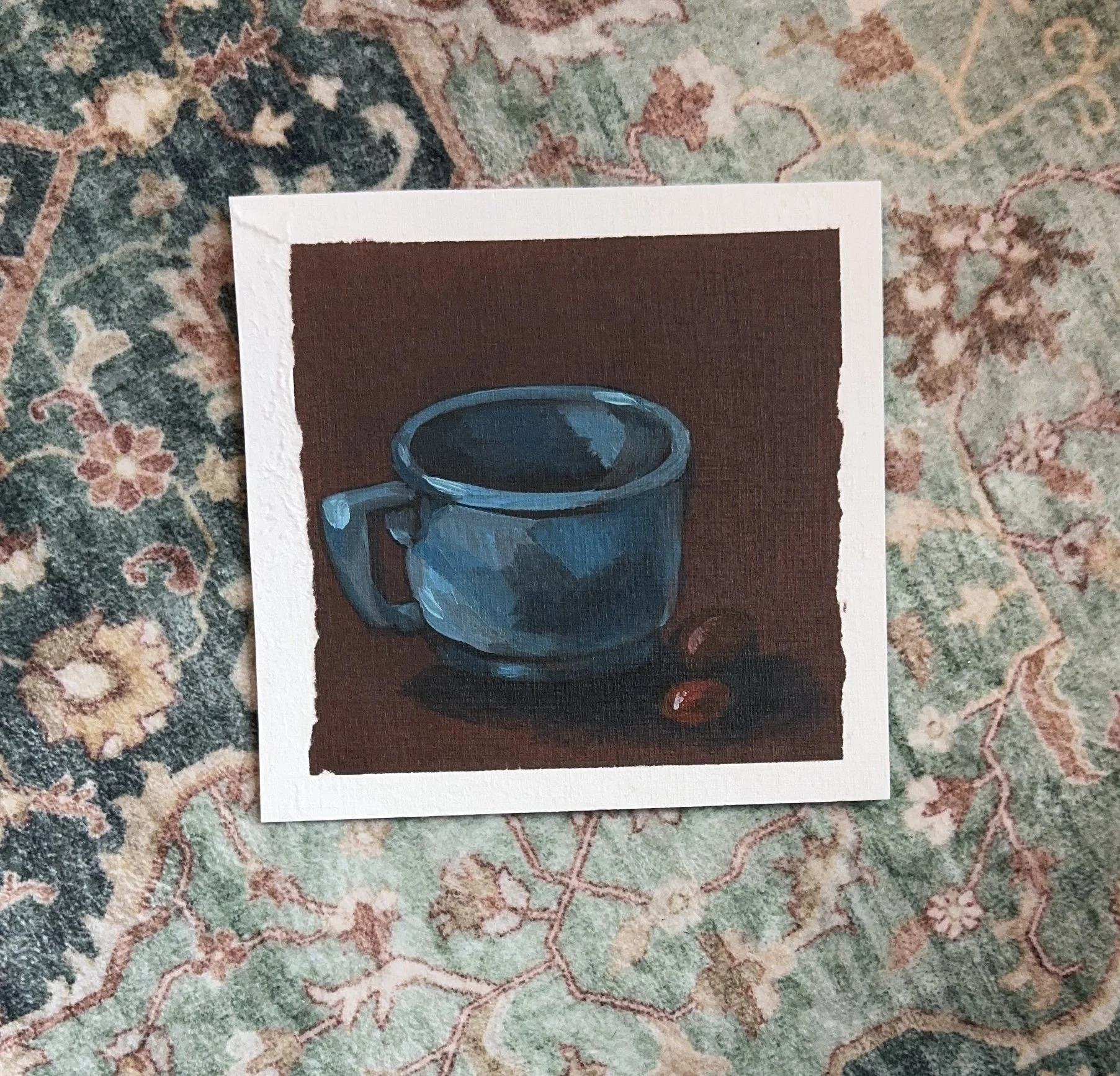 Study of Mug, Oil on Paper, 4x4" - $30