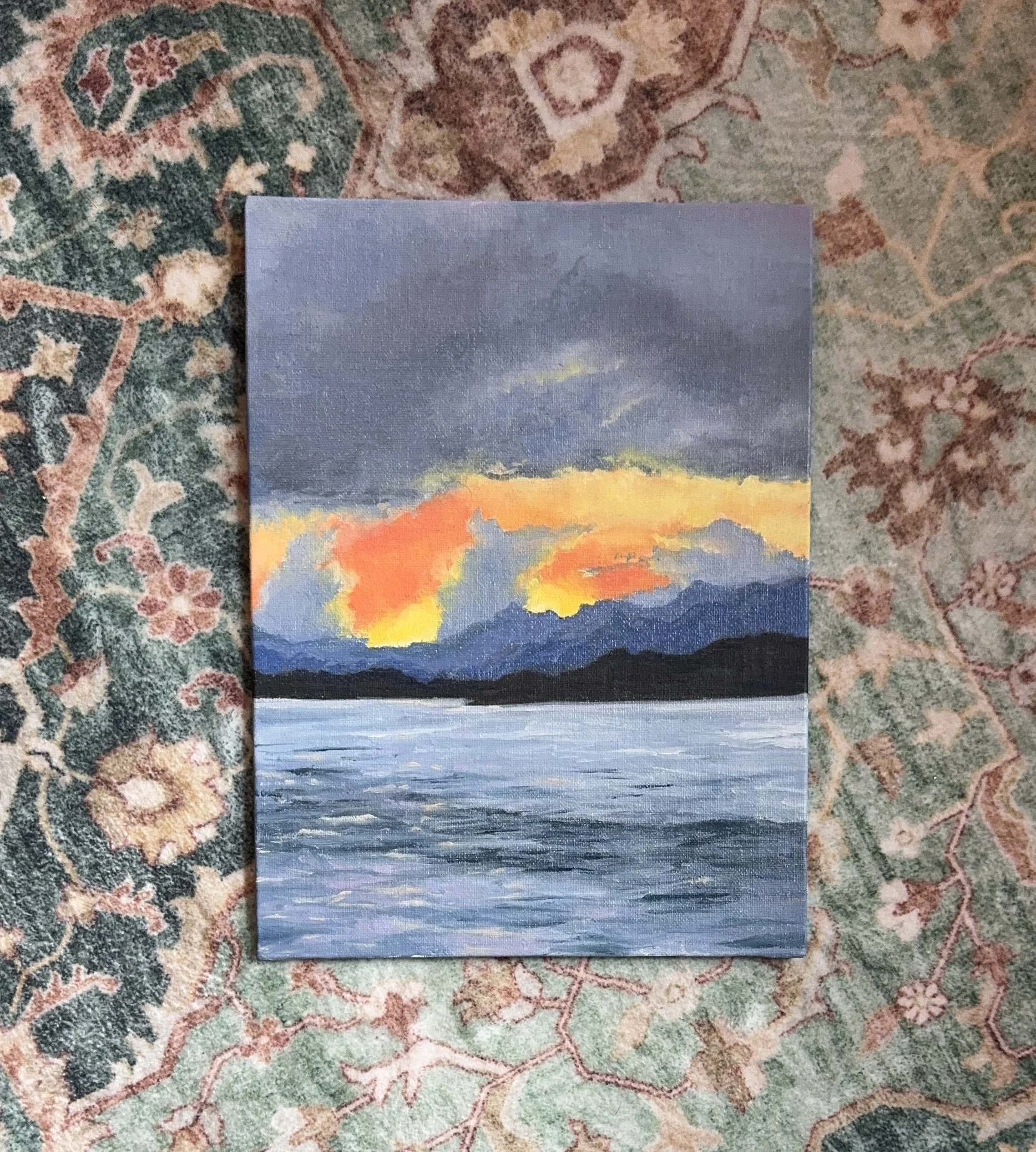 Sky Break, Oil on Panel, 5x7" - $70