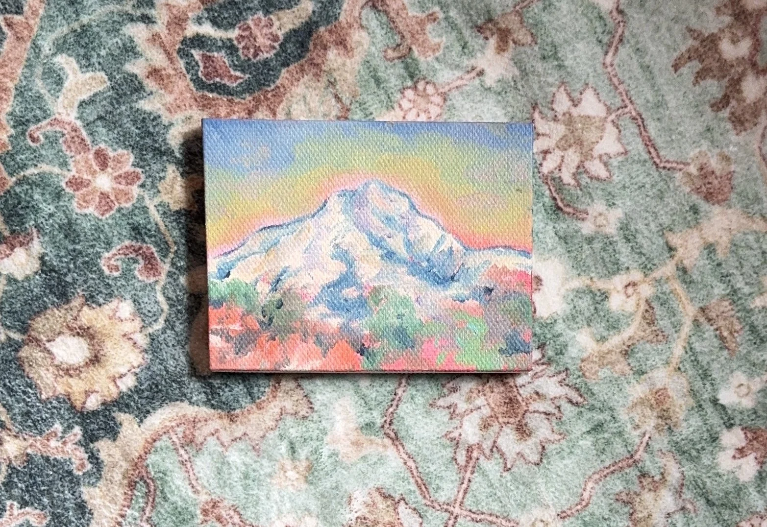 Summer Tahoma, Oil on Canvas, 2x3" - $30