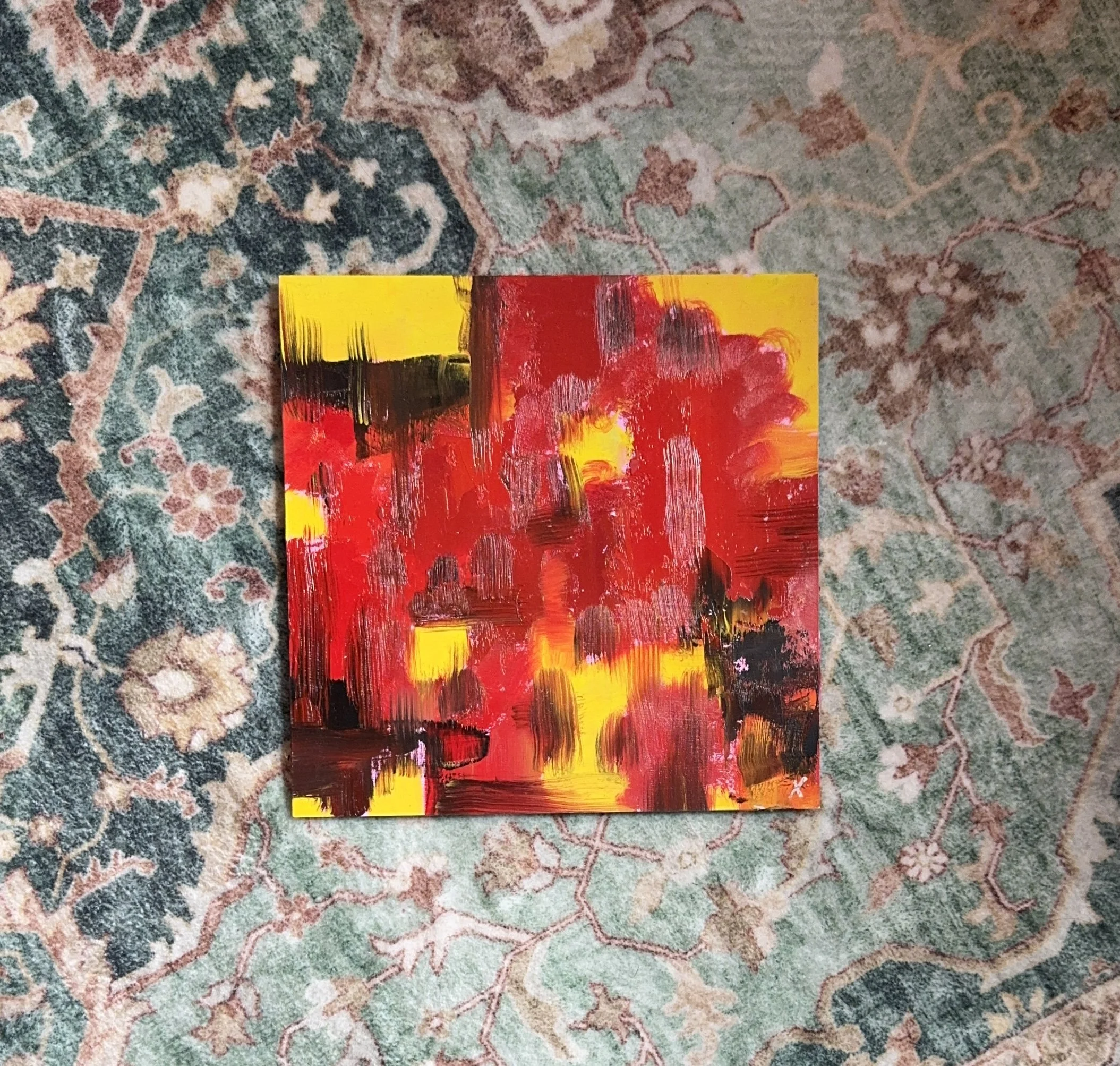 After Whim, Oil on Panel, 4x4" - $50