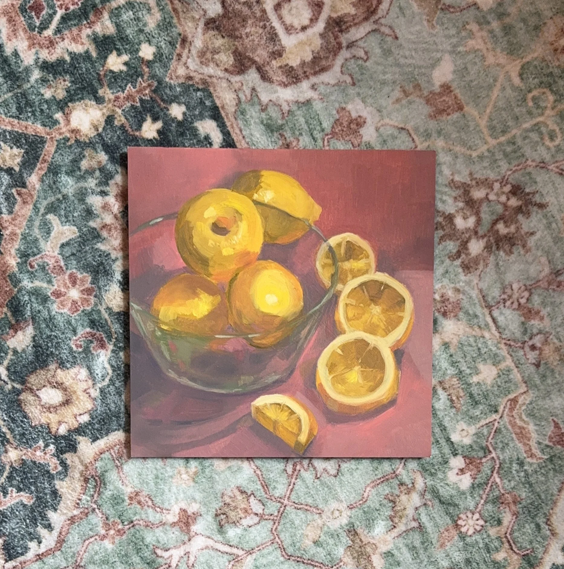 Lemon Delight after Sedgwick, 4x4" - $70