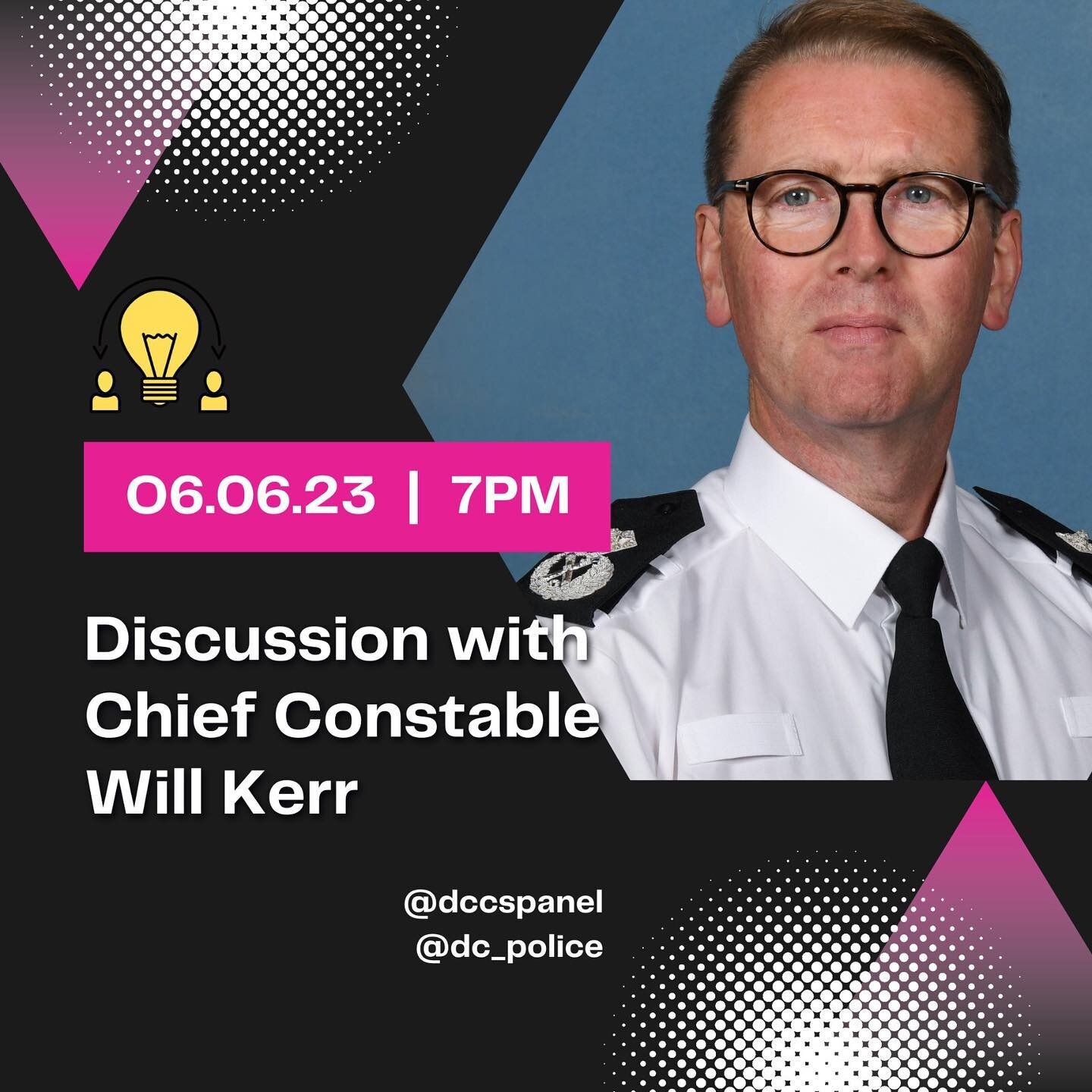 The Panel looks forward to welcoming @dc_police Chief Constable Will Kerr on the 6th June!

Expressing his gratitude for the panel&rsquo;s work, he will be joining our next online meeting for an open discussion on #policepower scrutiny and questions 