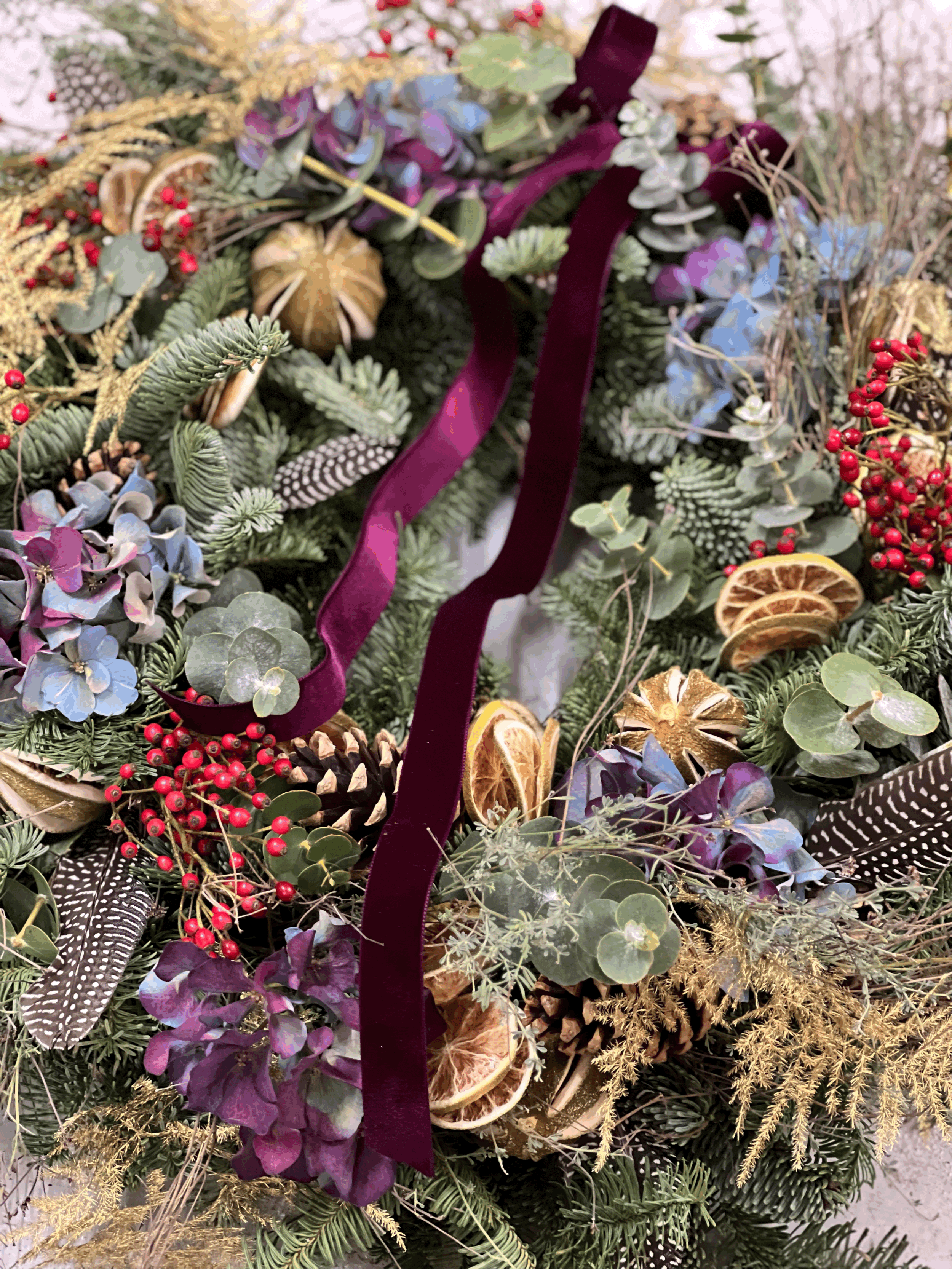 Luxury Christmas Wreath Workshop, Monday 15th December 7:00PM-9:00PM
