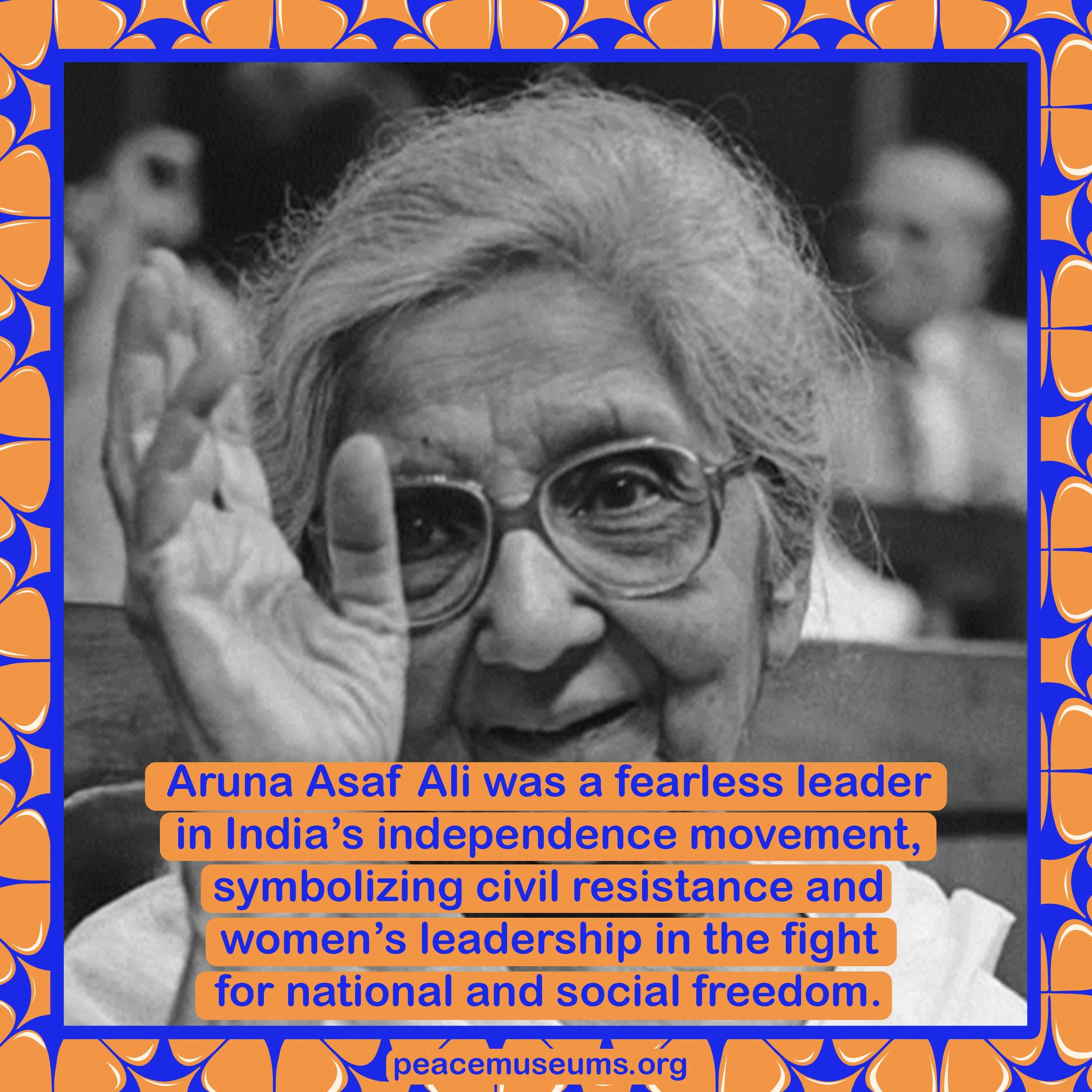An educator, political activist, and publisher, Aruna Asaf Ali played a defining role in India’s freedom struggle. She is best remembered for hoisting the Indian national flag at the Gowalia Tank Maidan in Bombay during the Quit India Movement of 194