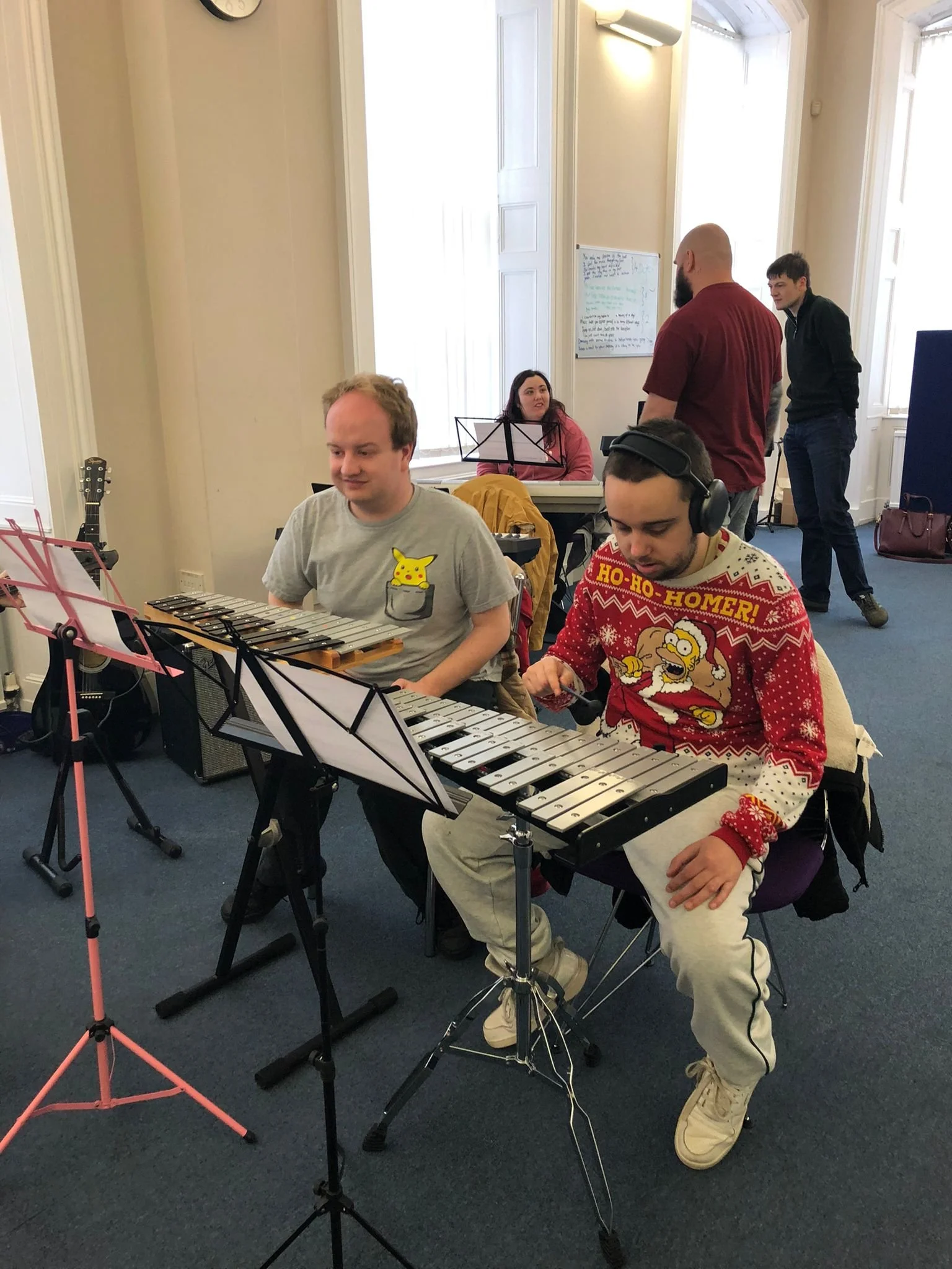 Gregor & Sean playing the Glocks.jpg