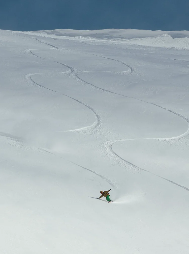 A mountain skiing scene in North Macedonia