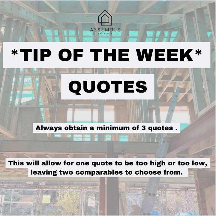 Obtaining three quotes should help you find a fair market rate for your project. Be cautious of suspiciously low as much as high quotes..🏠 👷 ⚒️
.
.
.
.
#renovation #propertyrenovation #propertyrefurbishments #homerenovation #onlinerenovations #reno