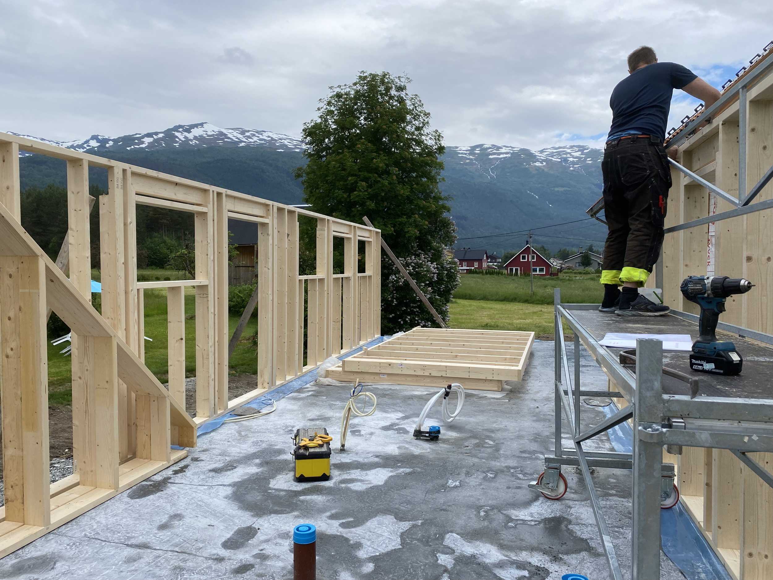 Tilbygg til einebustad i Gloppen