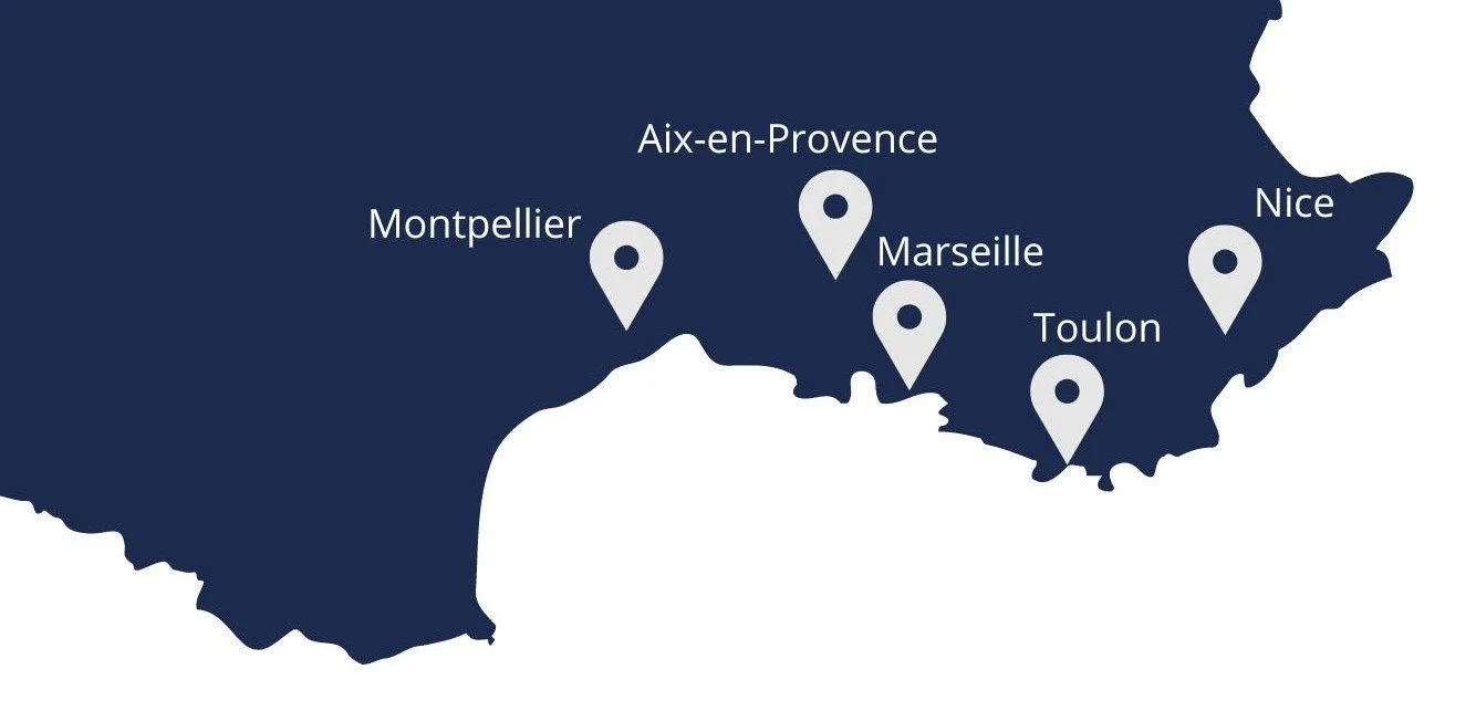 Carte de la zone d’intervention de CAPMAS dans le Sud-Est