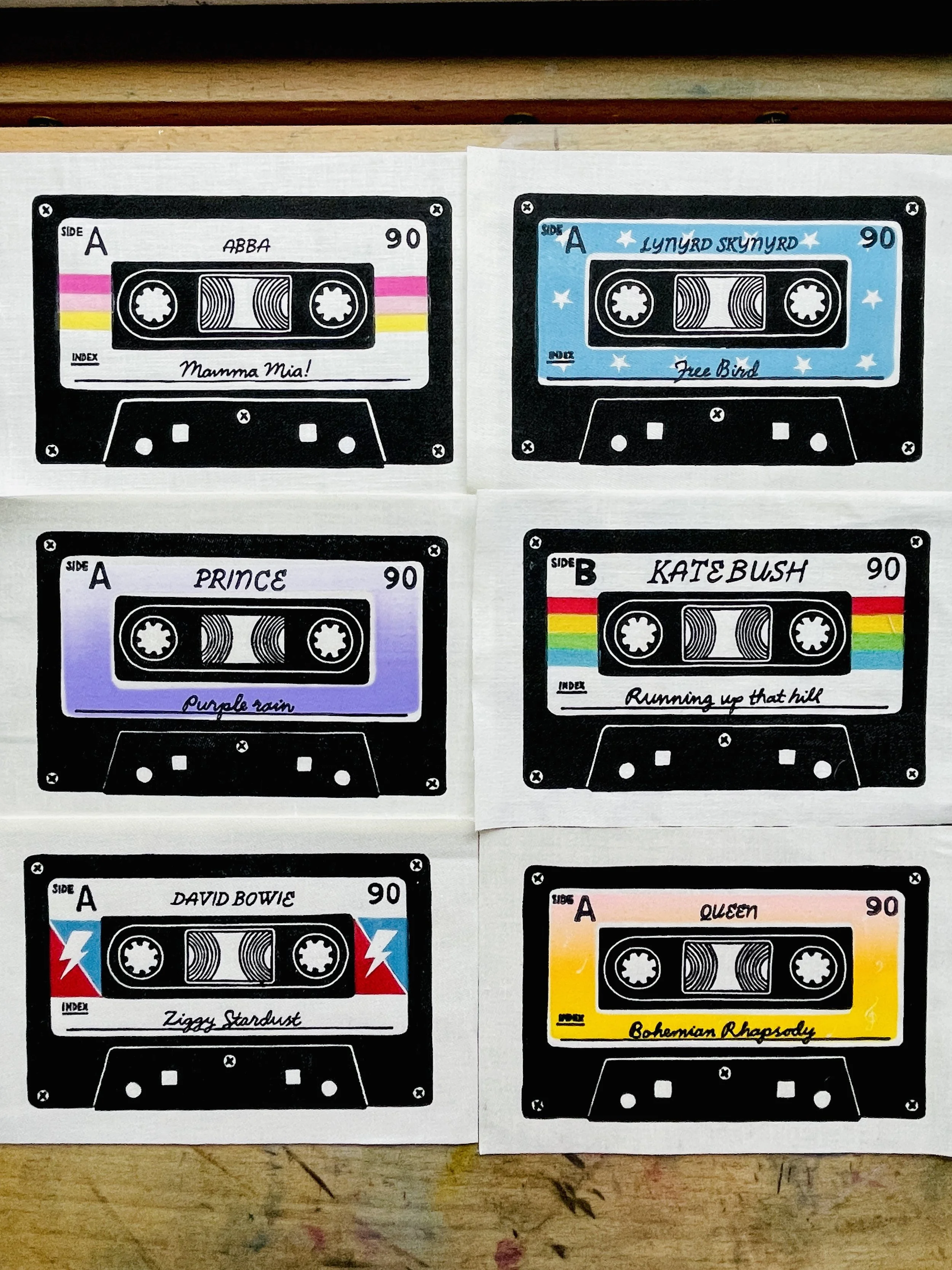 Cassette tapes - prints and patches
