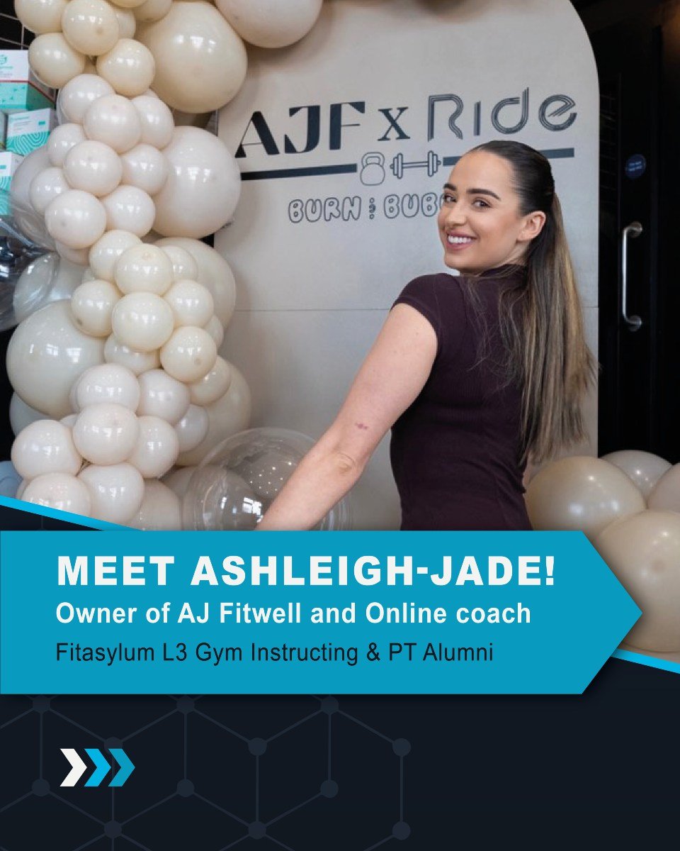 🔥 STUDENT SHOUT-OUT: ASHLEIGH-JADE 🔥

From a packed full-time schedule to sold-out fitness events, Ashleigh-Jade is proof that when you back yourself, big things happen. 💪

After completing her Level 3 Gym &amp; PT course with us, she launched AJ 