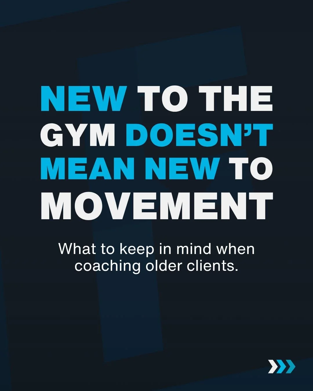 Good personal training starts with the person, not their age bracket.

An older client may be unfamiliar with the equipment while bringing years of physical experience from walking, cycling, gardening, sport, manual work or caring for others.

Among 