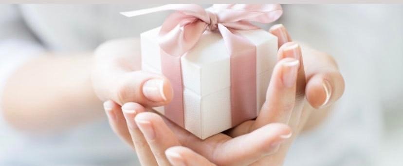 Gift in hand