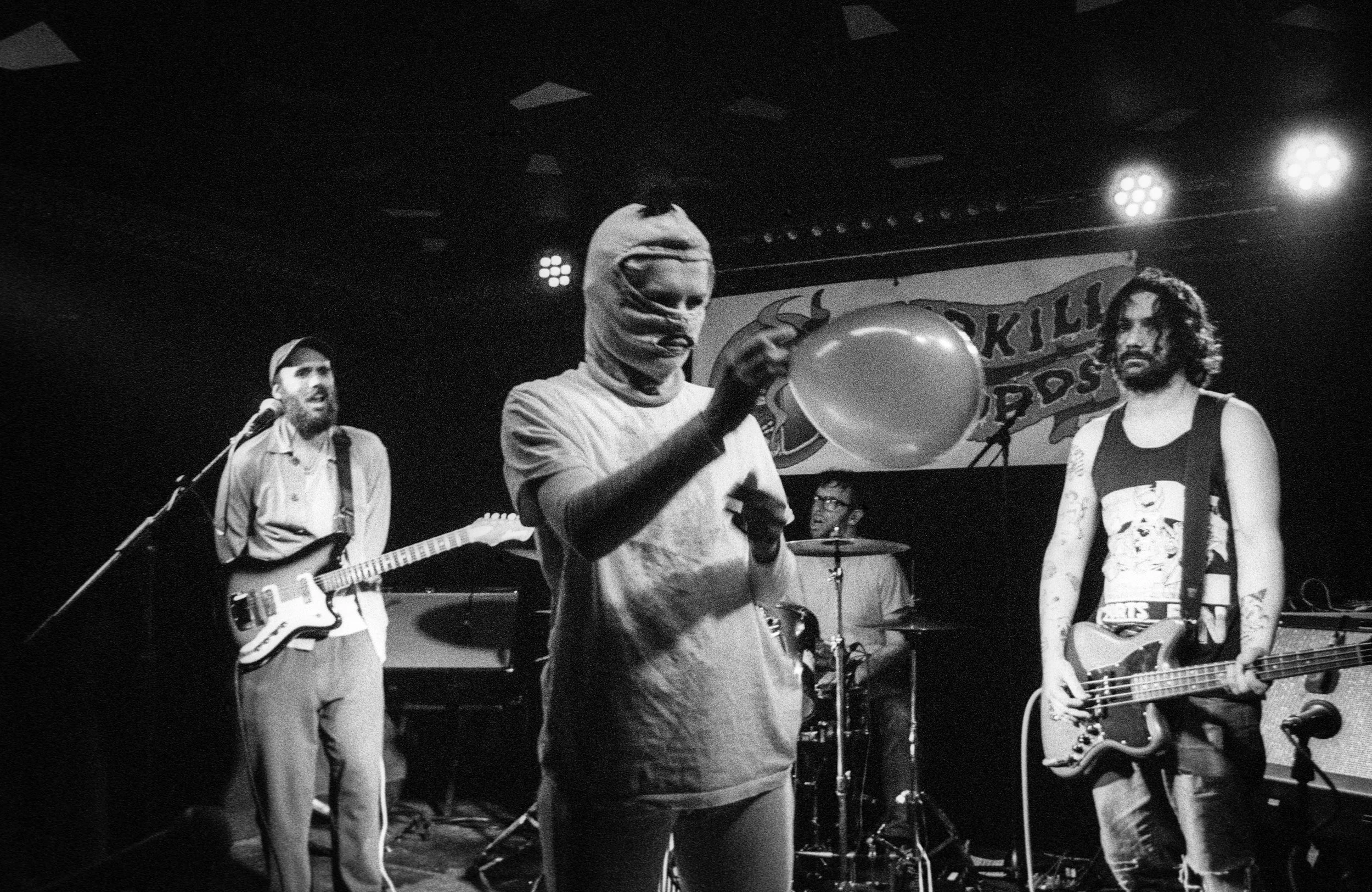 Kèn Brûlée on frontman duties for The Meat Sweaters at The Victoria, 2023