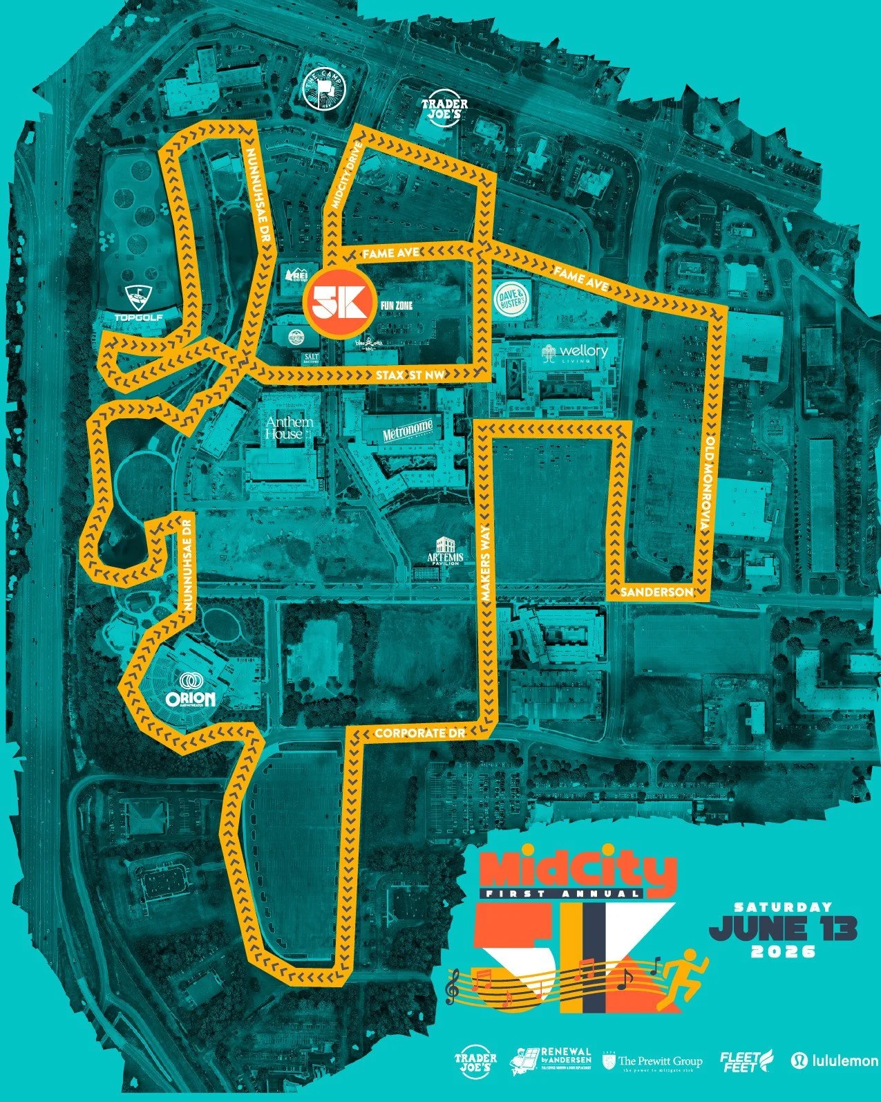 ONE WEEK AWAY FROM OUR FIRST 5K AND THE ROUTE IS LIVE!!! Last day to register is Wednesday, June 10th at 11:59 pm!

🏃&zwj;♀️🎉 Join us for the MidCity 5K, a fun and community-focused, music-themed race through MidCity District, benefiting the Maitla