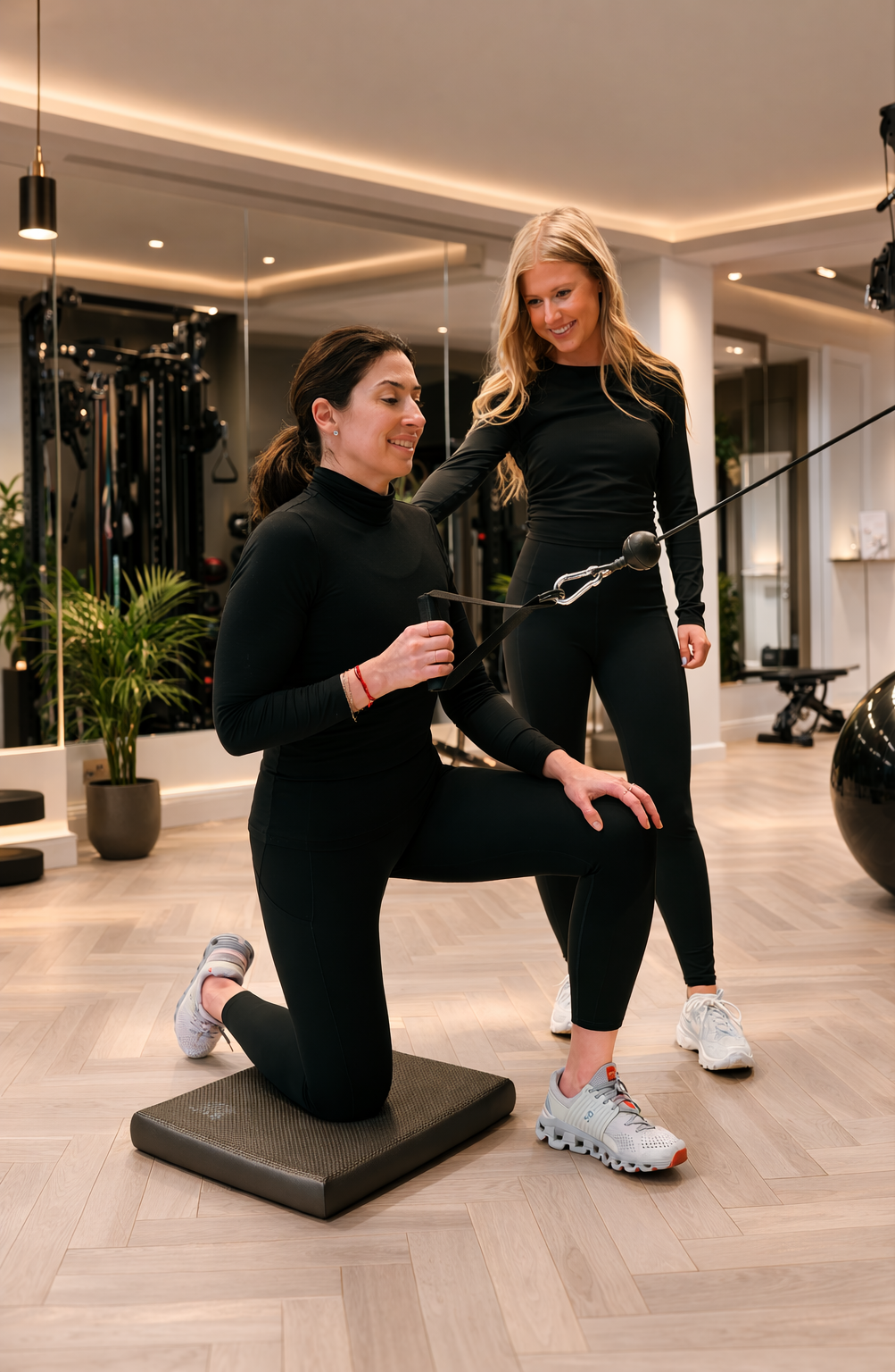 1:1 post natal personal training session with Charlotte in Mayfair studio