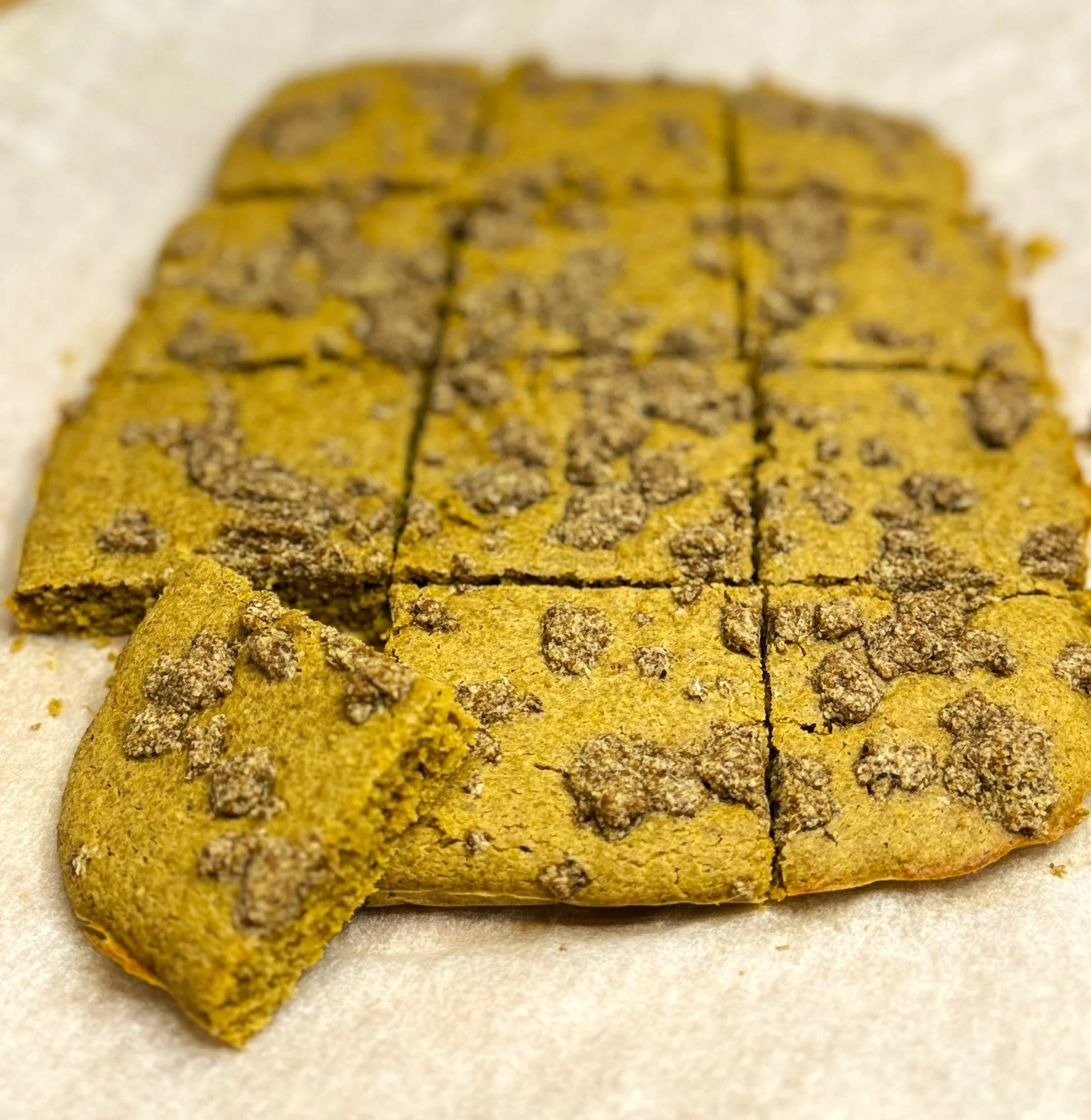 Μπάρες με crumble  και κολοκύθα