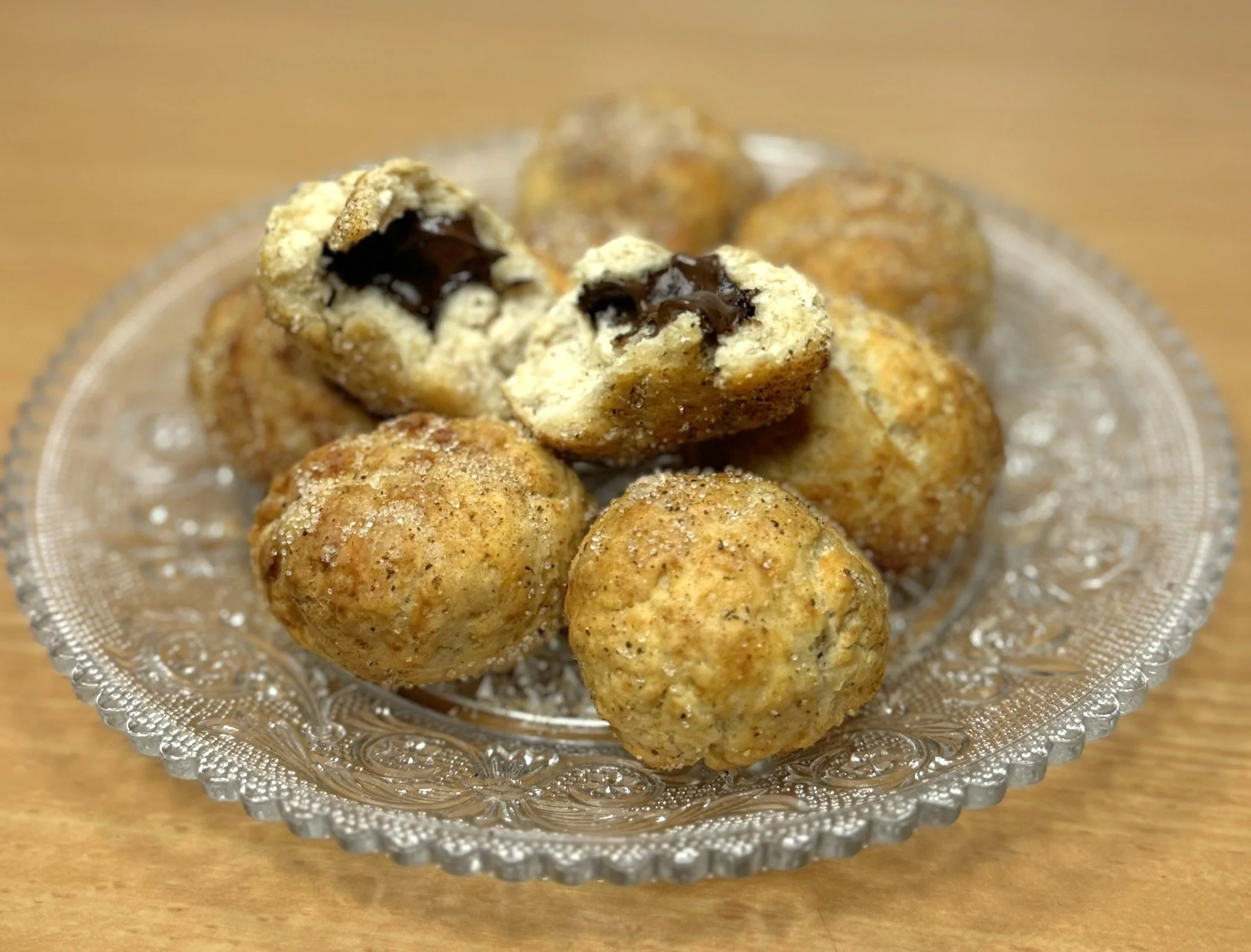 Donuts με σοκολάτα στο airfryer σε 10’