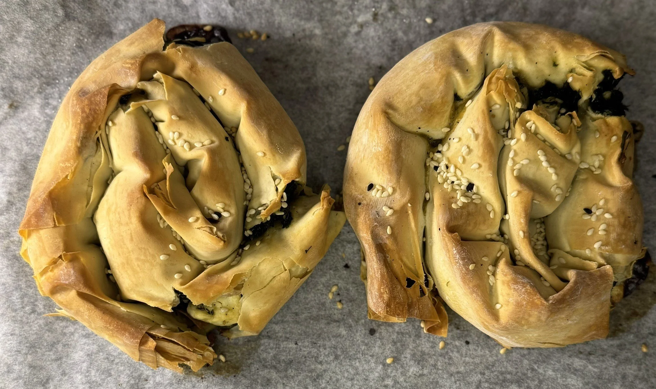 Light στριφτή σπανακοτυρόπιτα