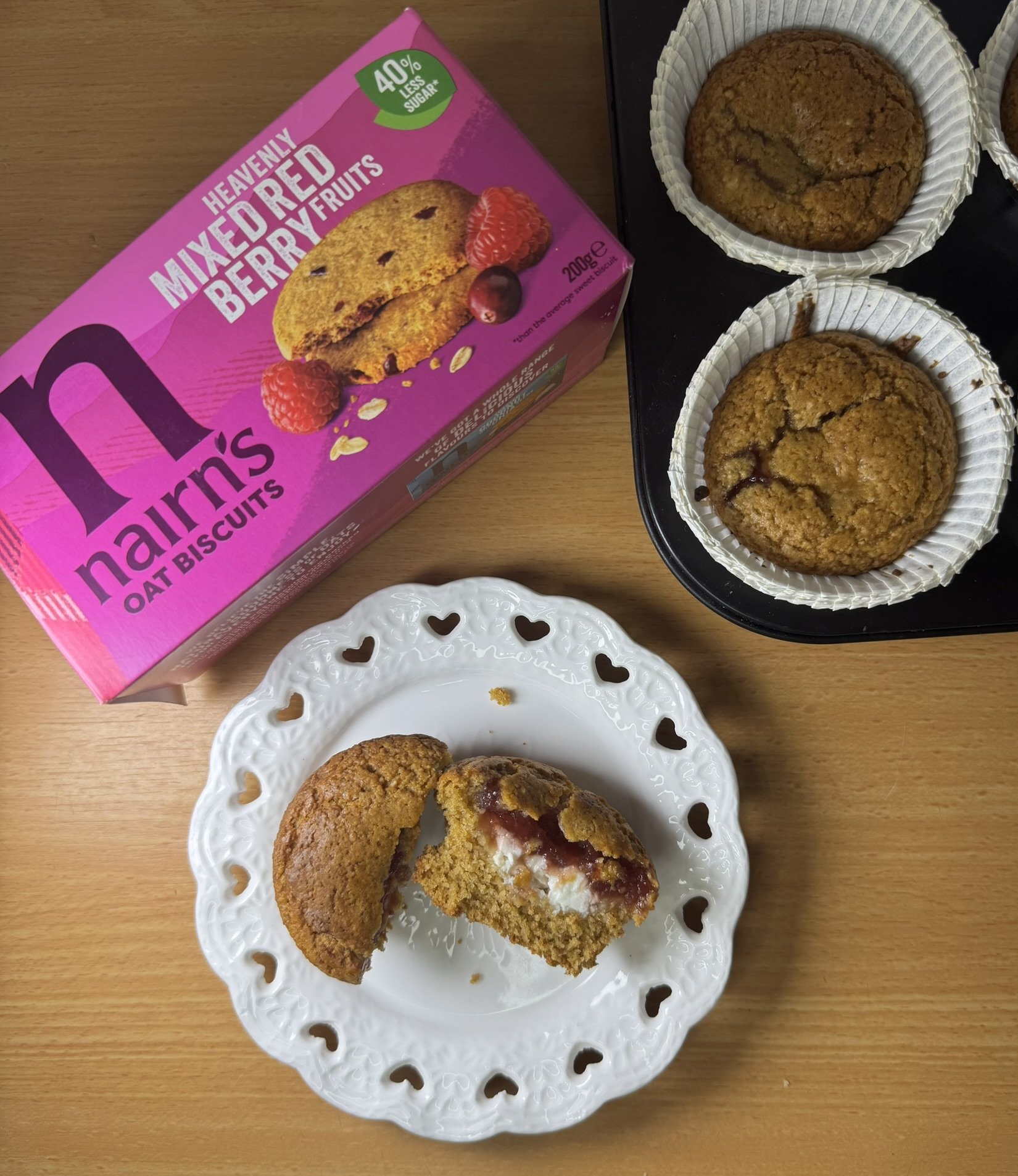 Srawberry cheesecake muffins