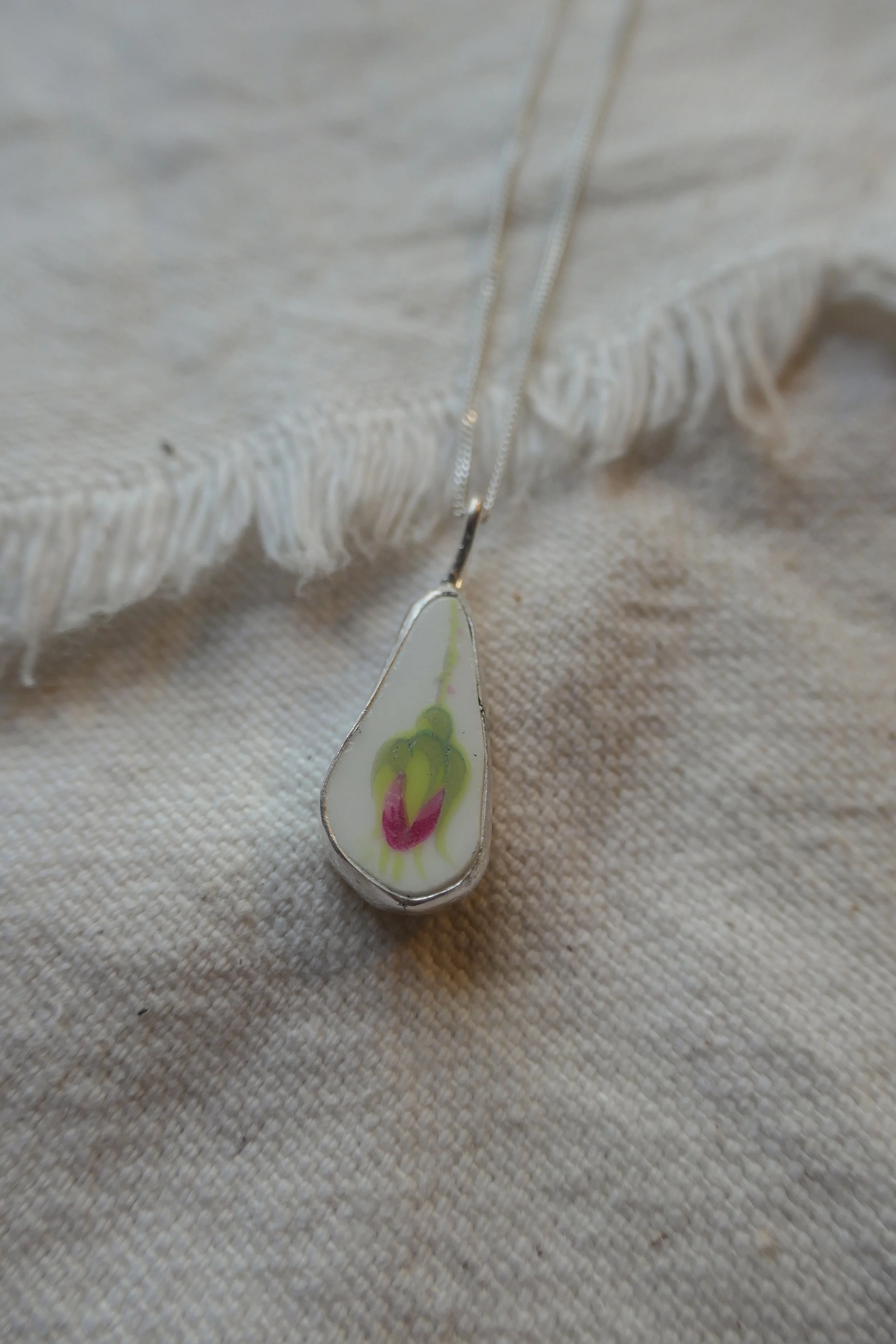 Flower Bud | Vintage Pottery Necklace