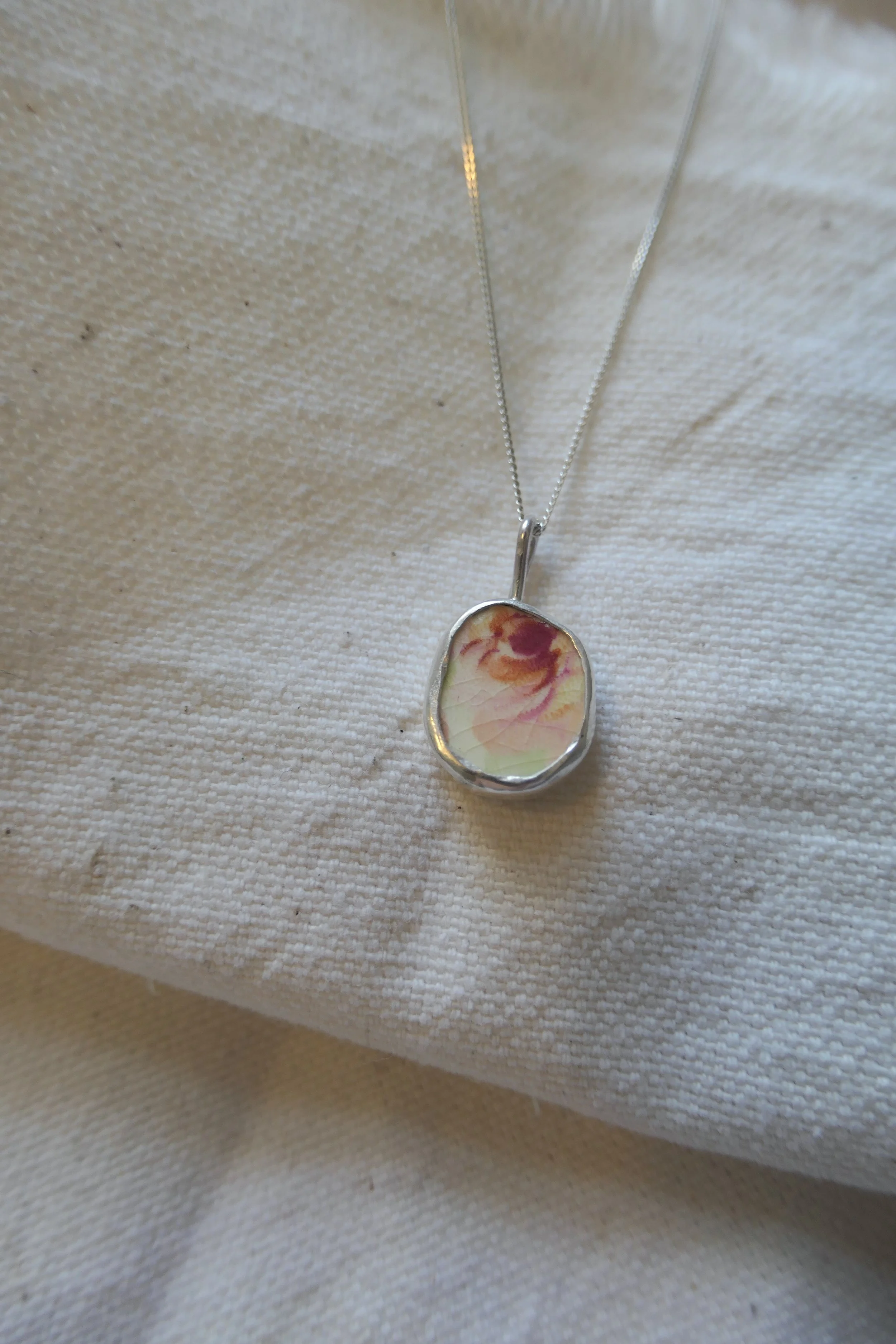 Pastel Vintage Pottery Necklace