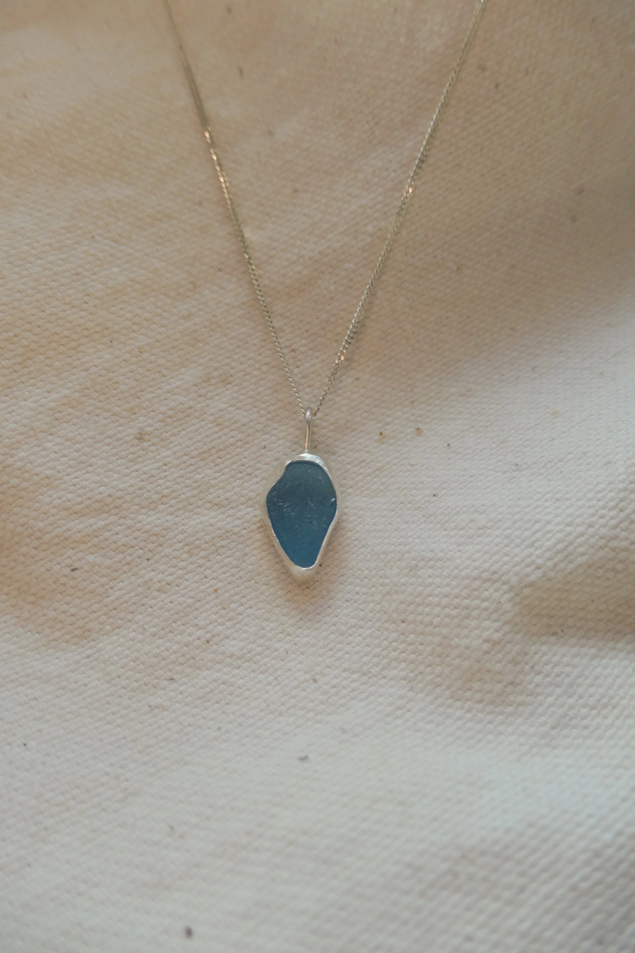 Rare Blue | Sea Glass Necklace