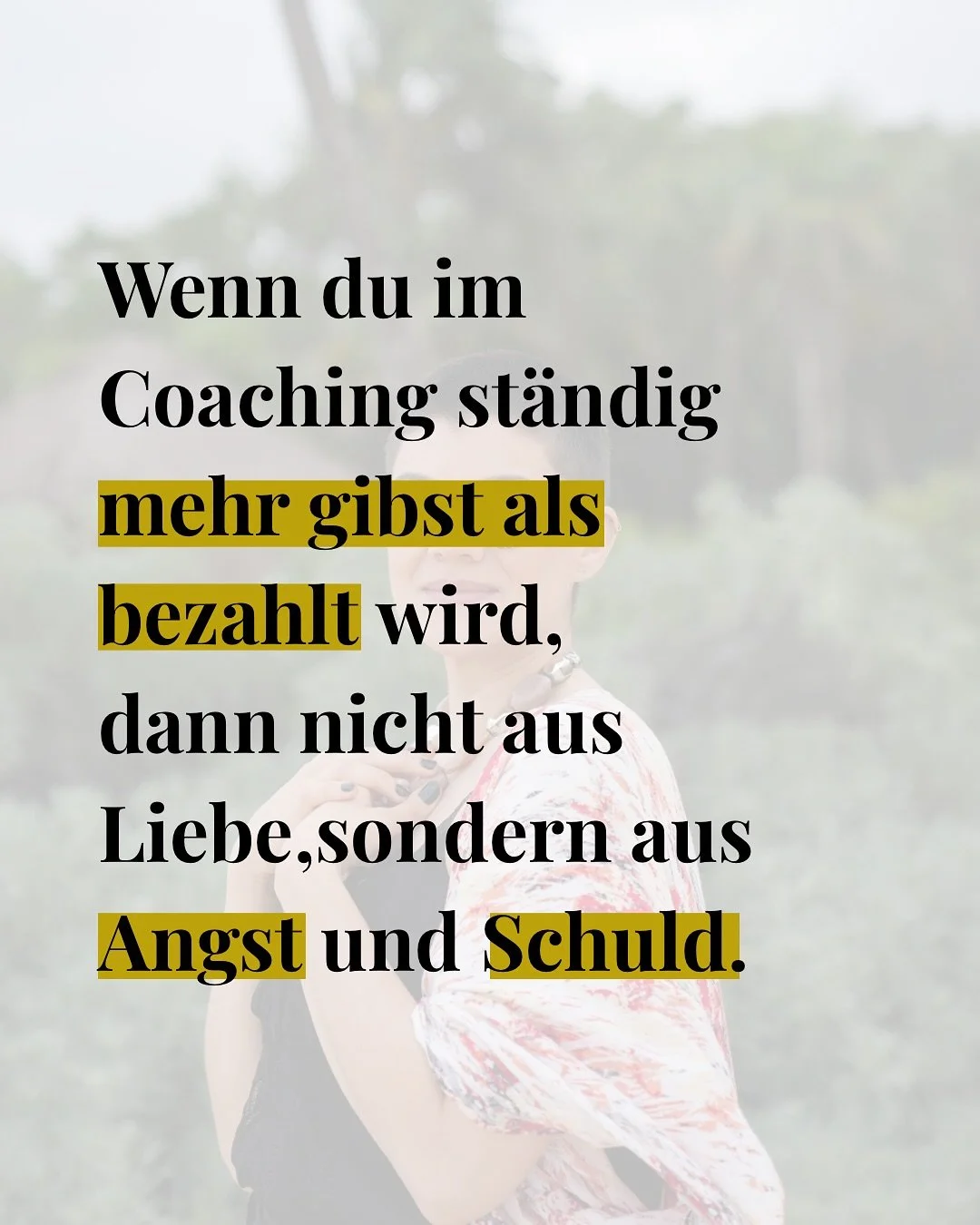 Du gibst mehr, als bezahlt wird?
Dann ist das oft kein Zeichen von Liebe, sondern von Angst, Schuld oder Selbstzweifel.

Zu lange Sessions.
Zuviel Support zwischen den Terminen.
Nie ein klares Nein.
Und am Ende bist du ersch&ouml;pft &ndash; obwohl d