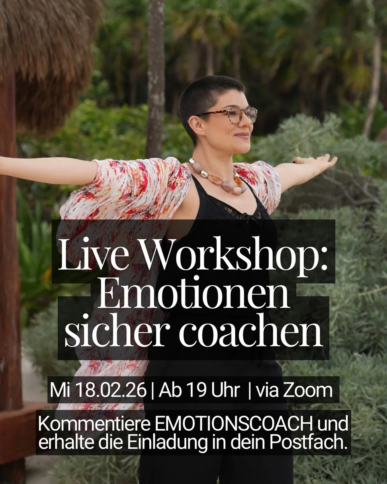 🧠 EMOTIONEN SICHER COACHEN &ndash; der kostenfreie Live-Workshop f&uuml;r erfahrene Coaches

📅 Mittwoch, 18.02. 🕖 19:00 Uhr live auf Zoom 🎟️ Kostenfrei | Anmeldung &uuml;ber Link in Bio

Viele Coachings sind gute Gespr&auml;che. Aber keine echte 
