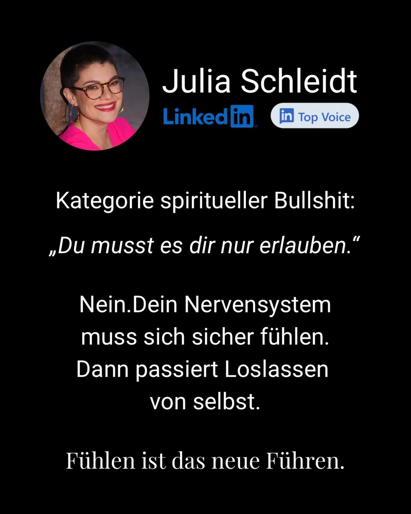 &bdquo;Du musst es dir nur erlauben.&ldquo;

Dieser Satz klingt empowernd. Ist aber oft v&ouml;llig realit&auml;tsfern.
Er geh&ouml;rt in die Kategorie spiritueller Bullshit.

Denn Loslassen ist keine reine Entscheidung.

Wenn dein Nervensystem im Al