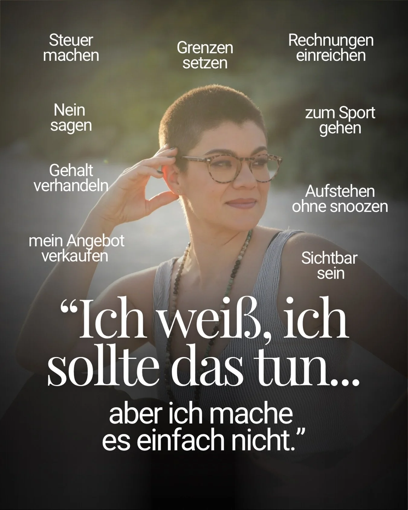 &bdquo;Ich wei&szlig;, was ich tun sollte, aber ich mache es einfach nicht.&ldquo;

Der Standard im Coaching. 

✅ Eigentlich ist die Klarheit schon da. 
✅ Eigentlich wei&szlig; die Coachee, was ihr wichtig ist. 
✅ Eigentlich ist es offensichtlich, wa